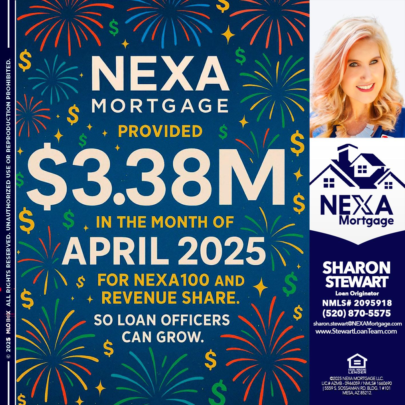 $3.38M - Sharon Stewart -Mortgage Loan Originator