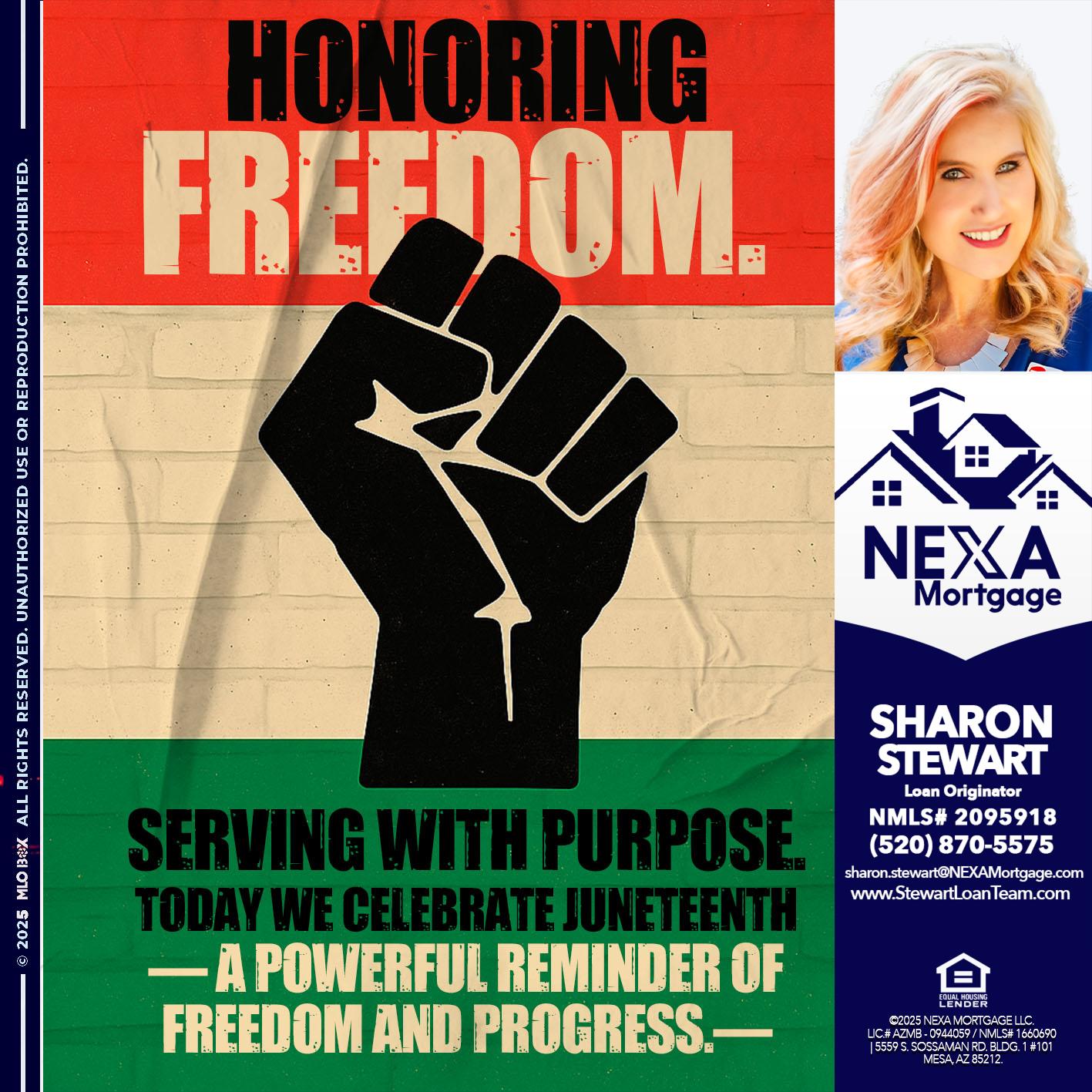 HONORING FREEDOM - Sharon Stewart -Mortgage Loan Originator