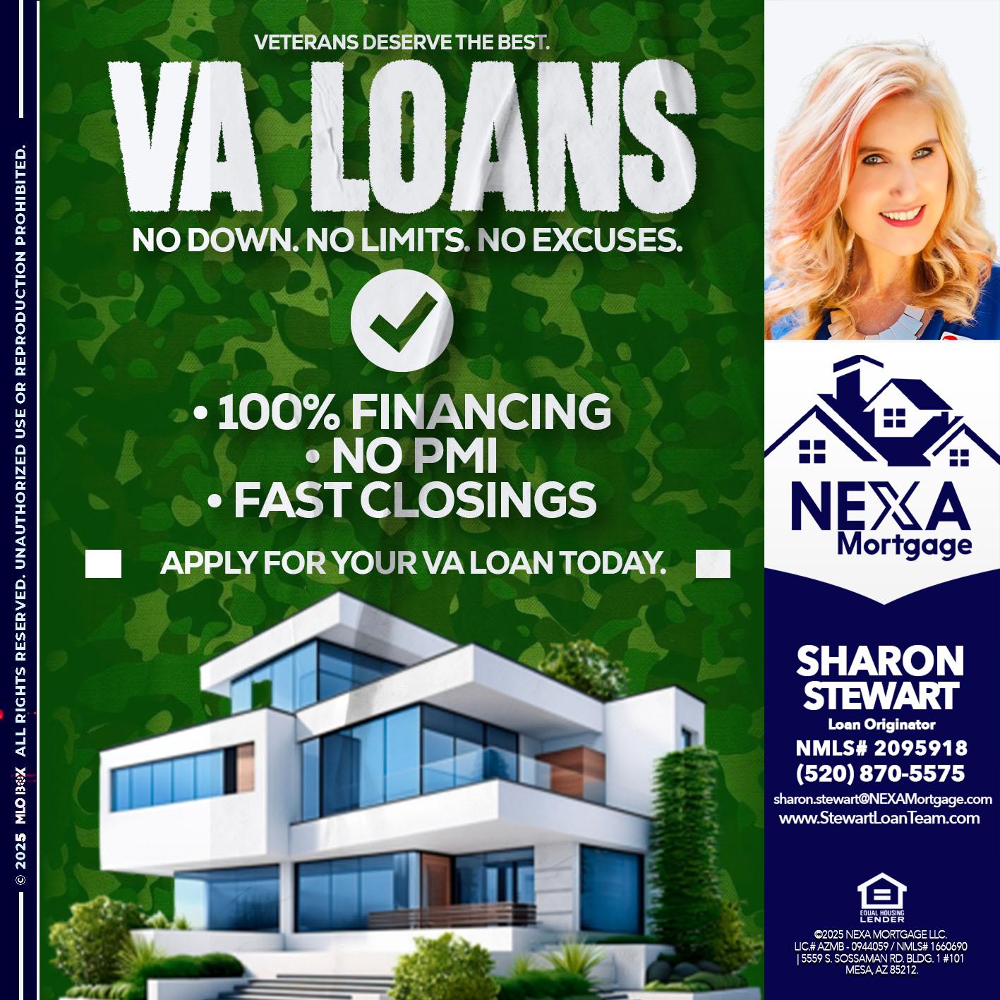 VA LOANS - Sharon Stewart -Mortgage Loan Originator