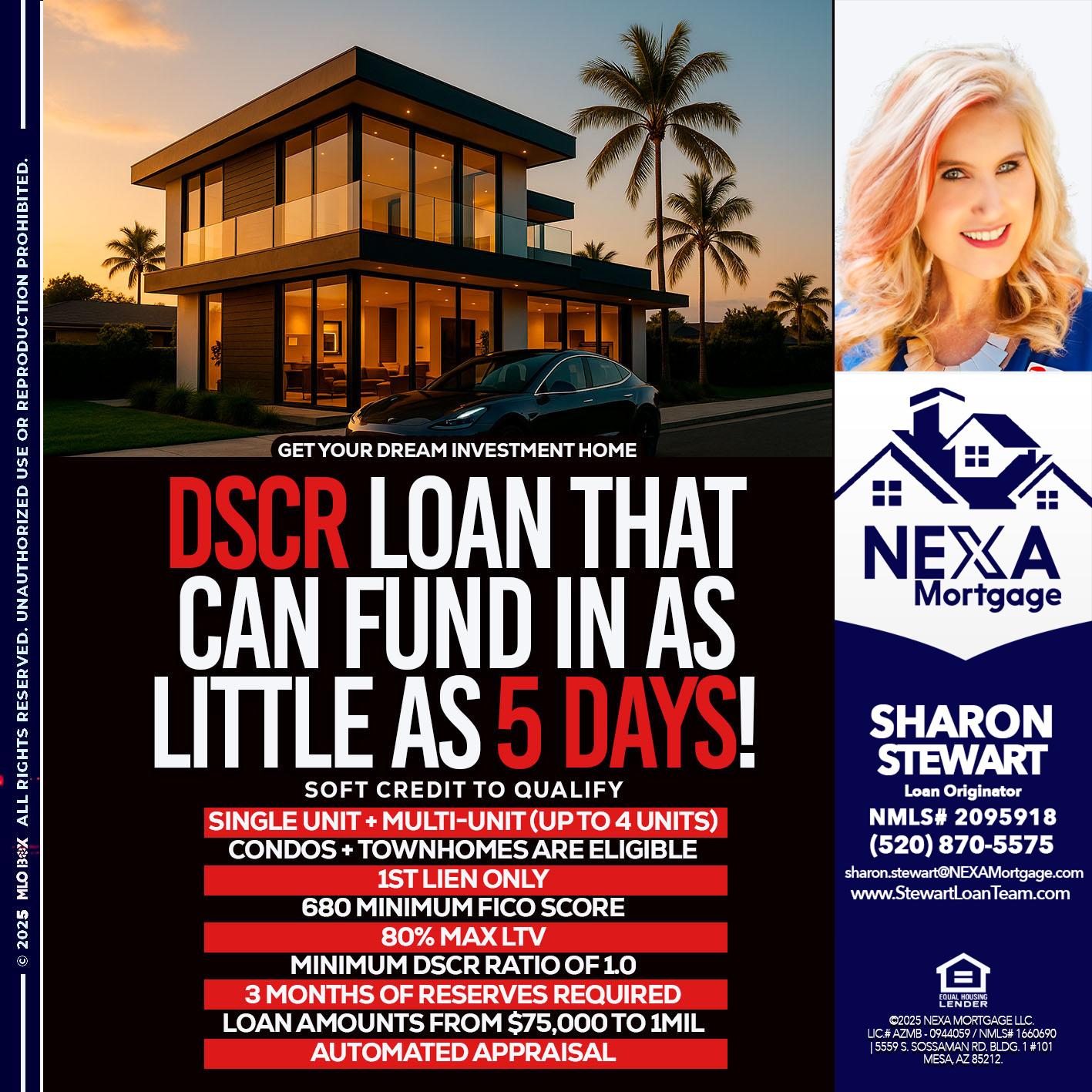 DSCR LOAN - Sharon Stewart -Mortgage Loan Originator