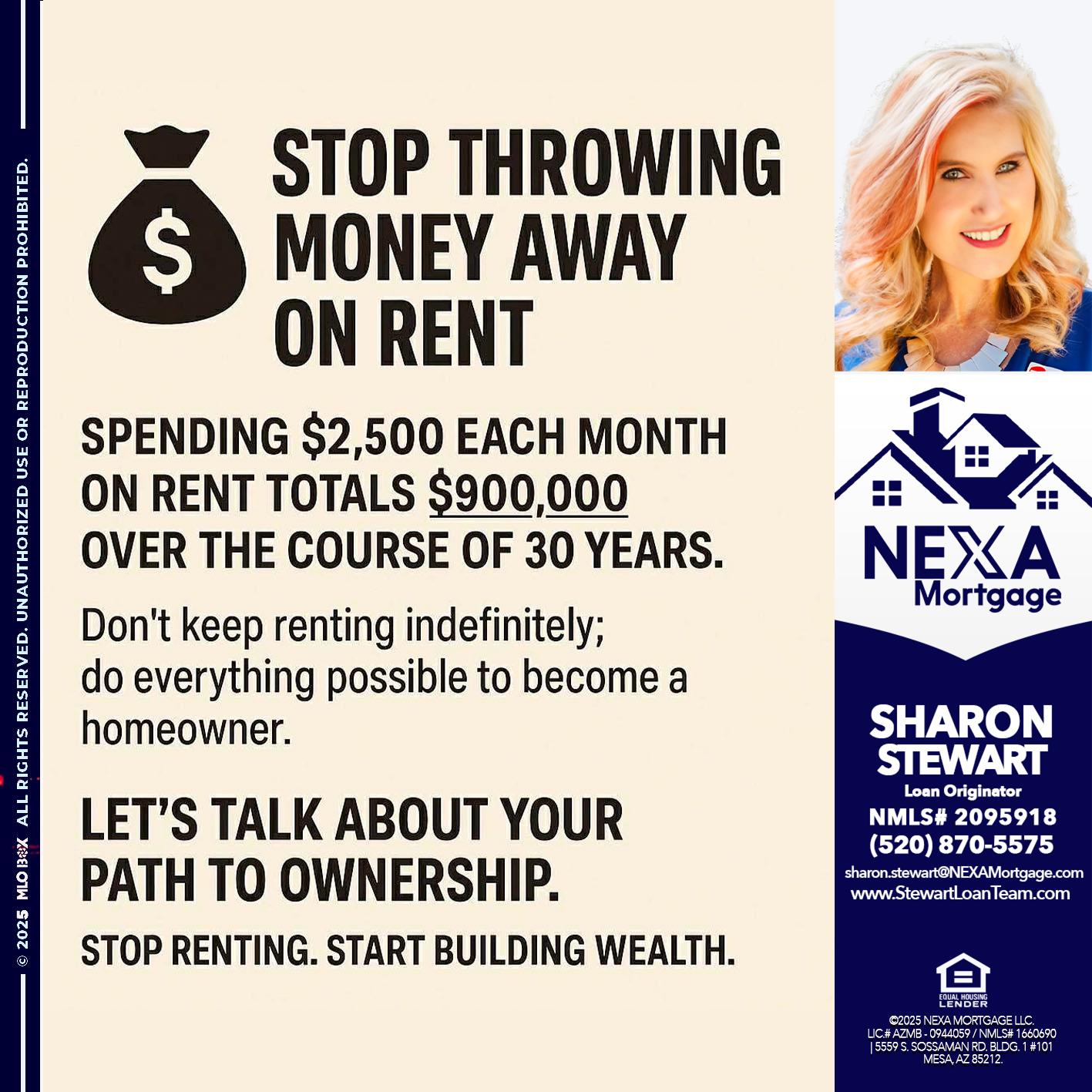 STOP THROWING - Sharon Stewart -Mortgage Loan Originator