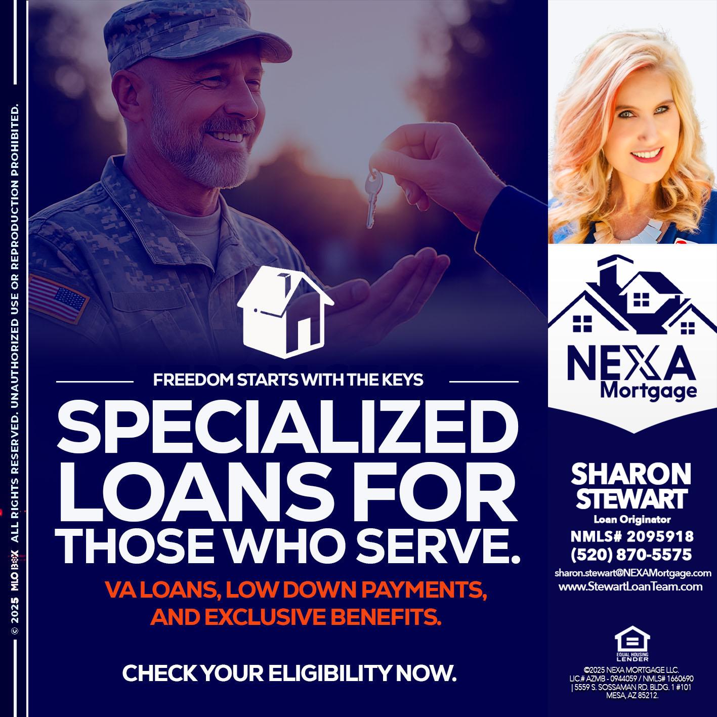 SPECIALIZED LOANS - Sharon Stewart -Mortgage Loan Originator
