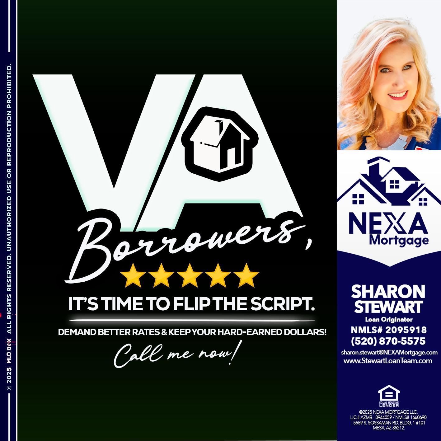VA BORROWERS - Sharon Stewart -Mortgage Loan Originator