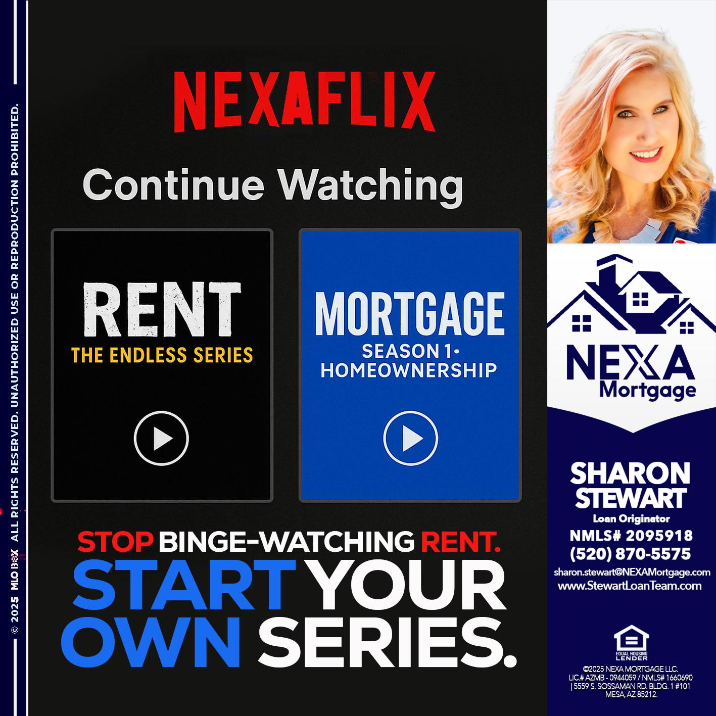NEXAFLIX - Sharon Stewart -Mortgage Loan Originator NEXAFLIX - Sharon Stewart -Mortgage Loan Originator