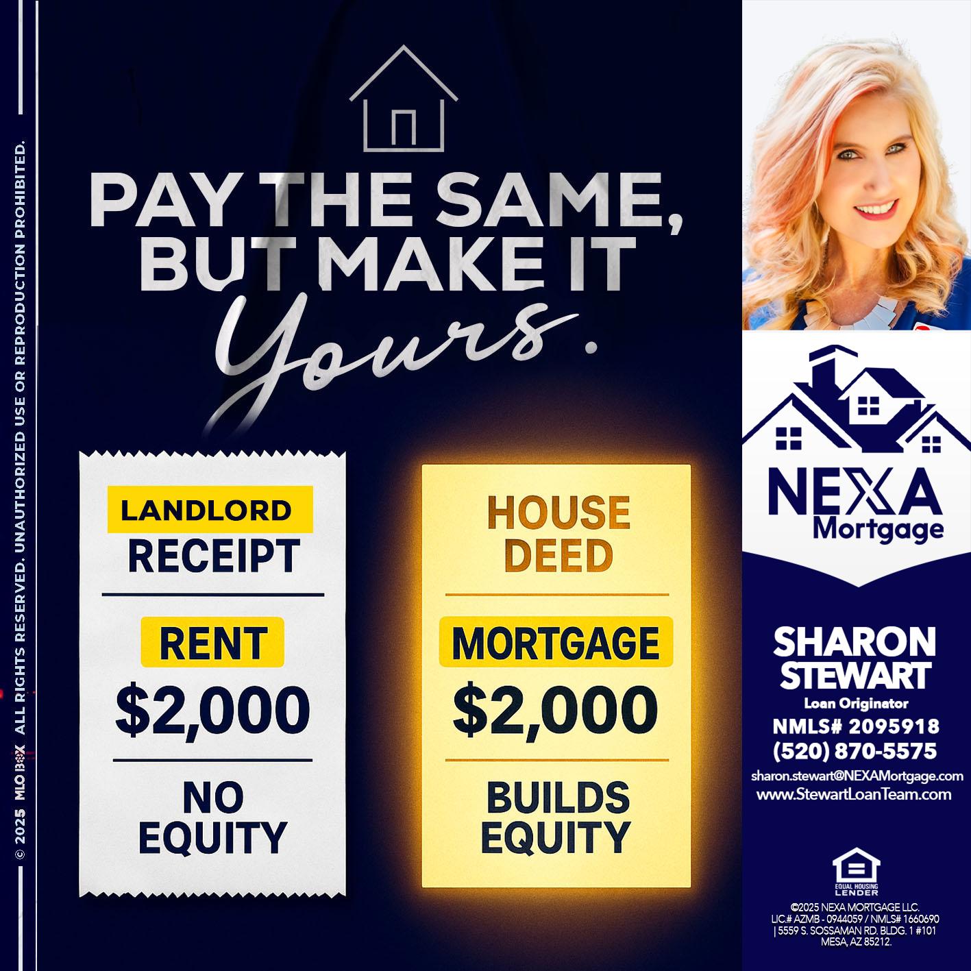 pay the same - Sharon Stewart -Mortgage Loan Originator pay the same - Sharon Stewart -Mortgage Loan Originator