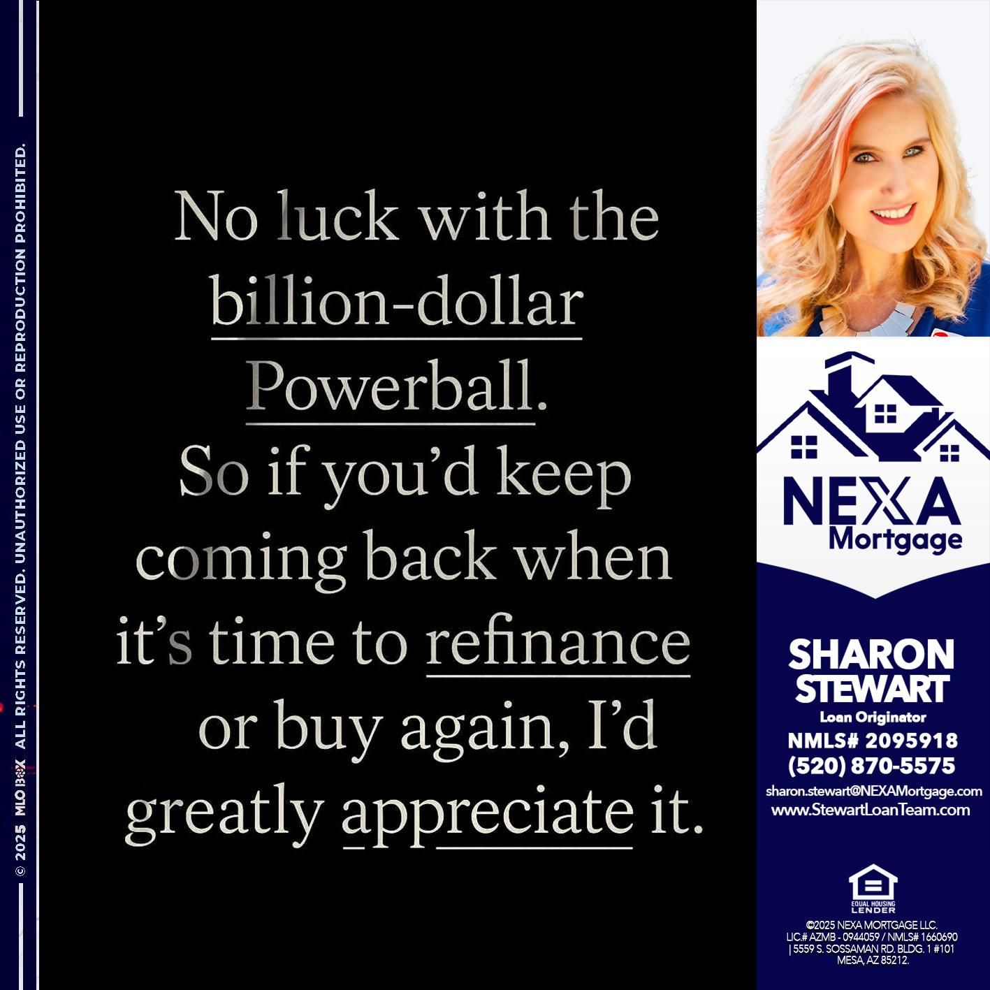 NO LUCK WITH - Sharon Stewart -Mortgage Loan Originator NO LUCK WITH - Sharon Stewart -Mortgage Loan Originator