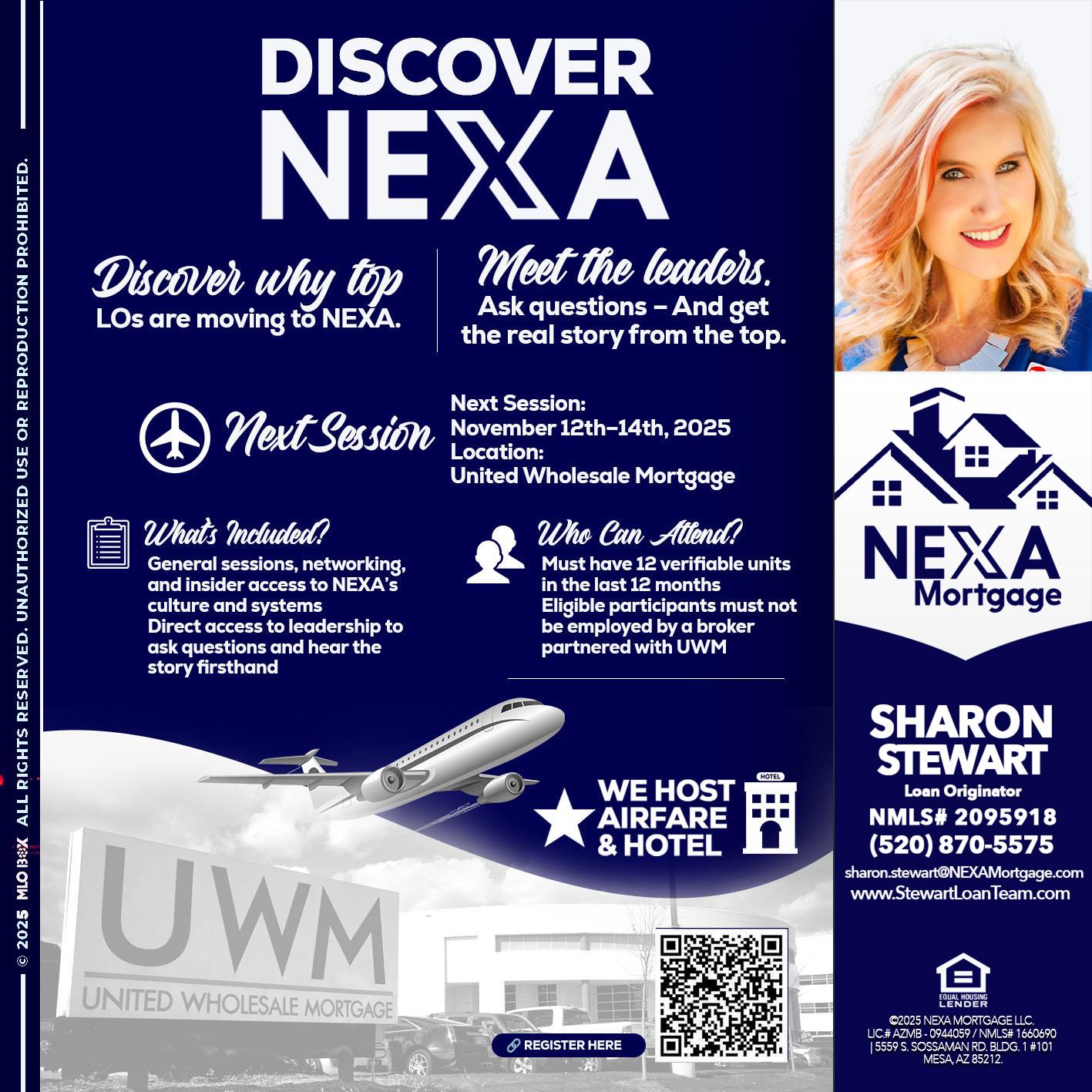 DISCOVER NEXA - Sharon Stewart -Mortgage Loan Originator DISCOVER NEXA - Sharon Stewart -Mortgage Loan Originator