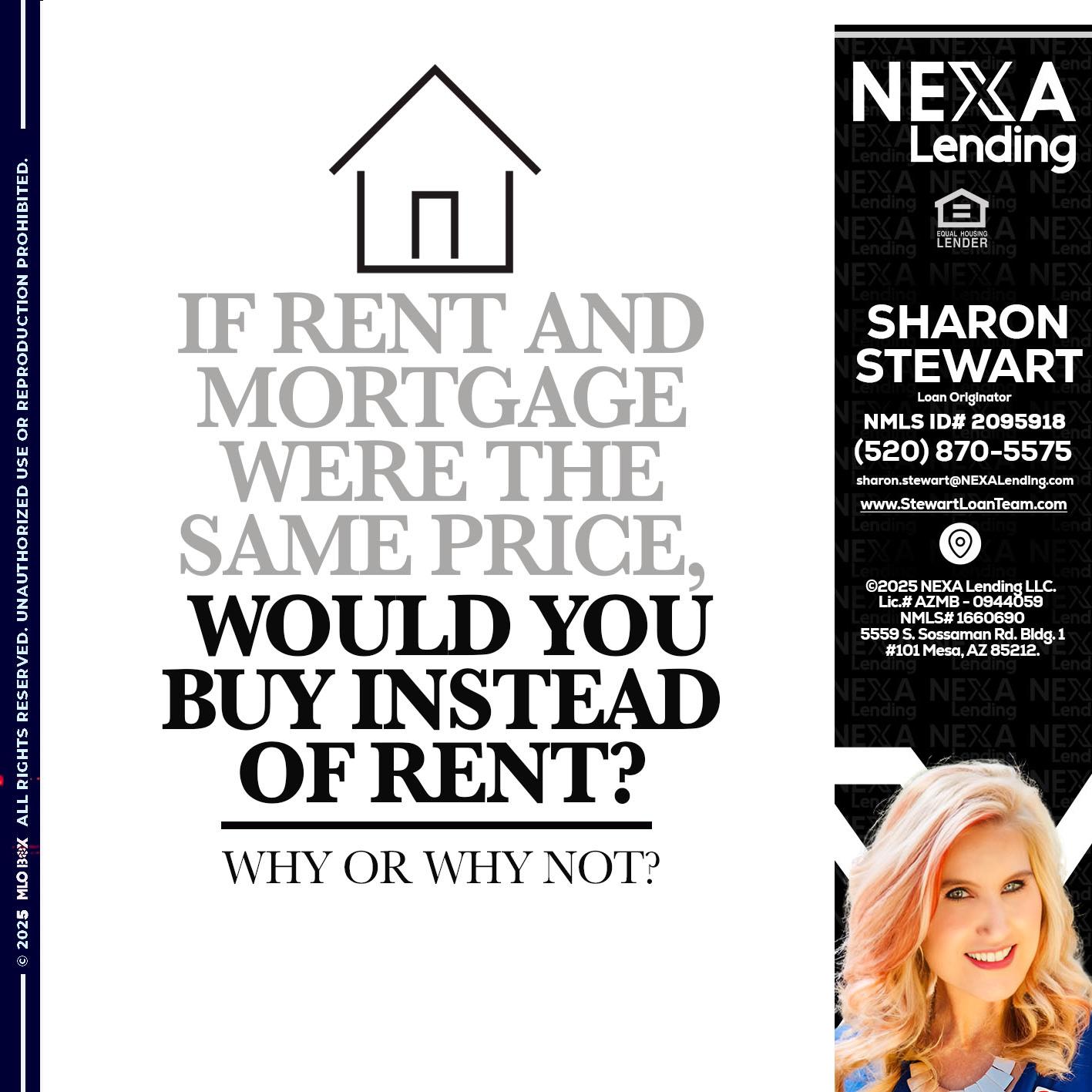 IF RENT - Sharon Stewart -Mortgage Loan Originator