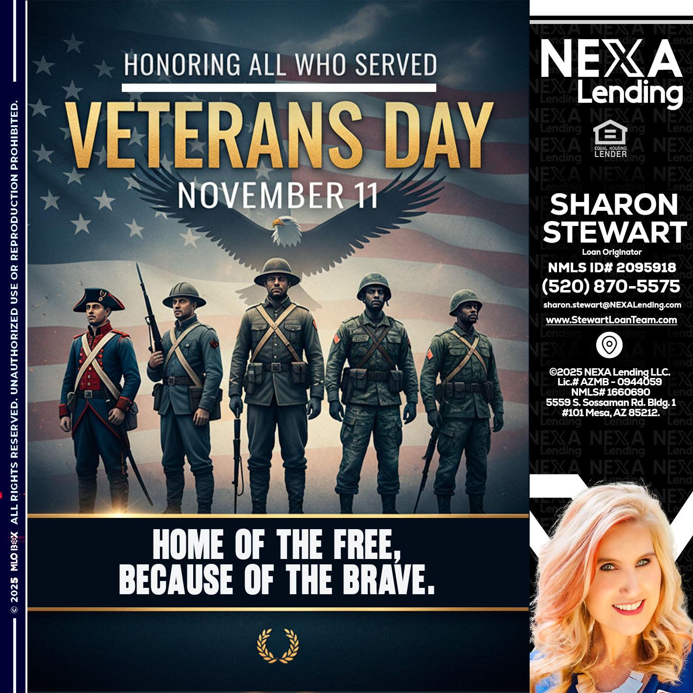Veterans Day - Sharon Stewart -Mortgage Loan Originator