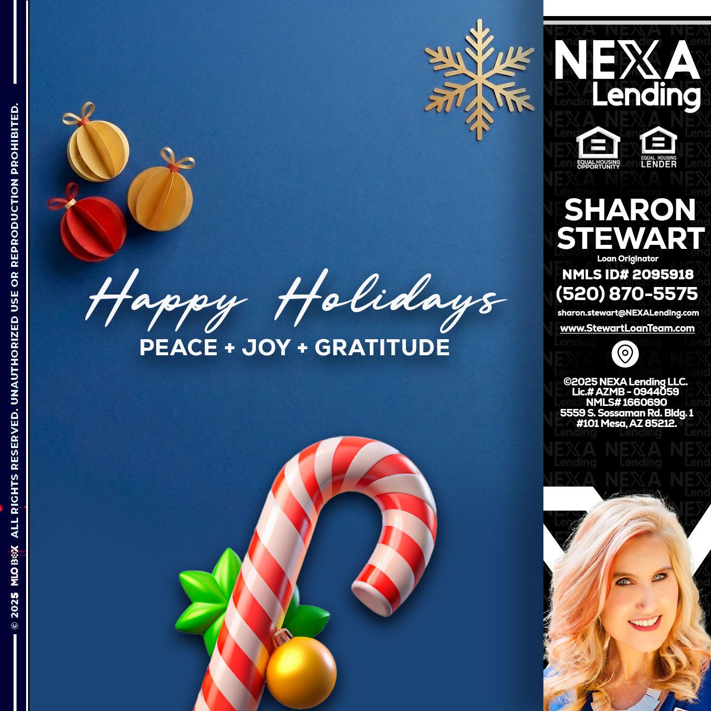 HAPPY HOLIDAYS - Sharon Stewart -Mortgage Loan Originator