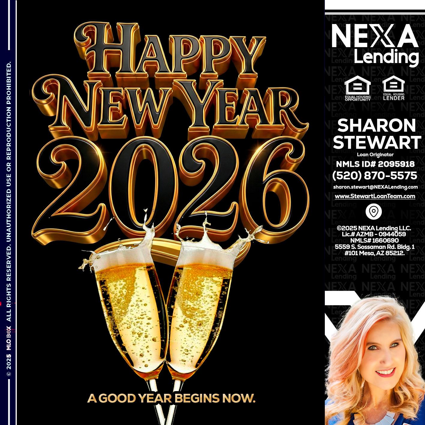 happy new year 2026 - Sharon Stewart -Mortgage Loan Originator