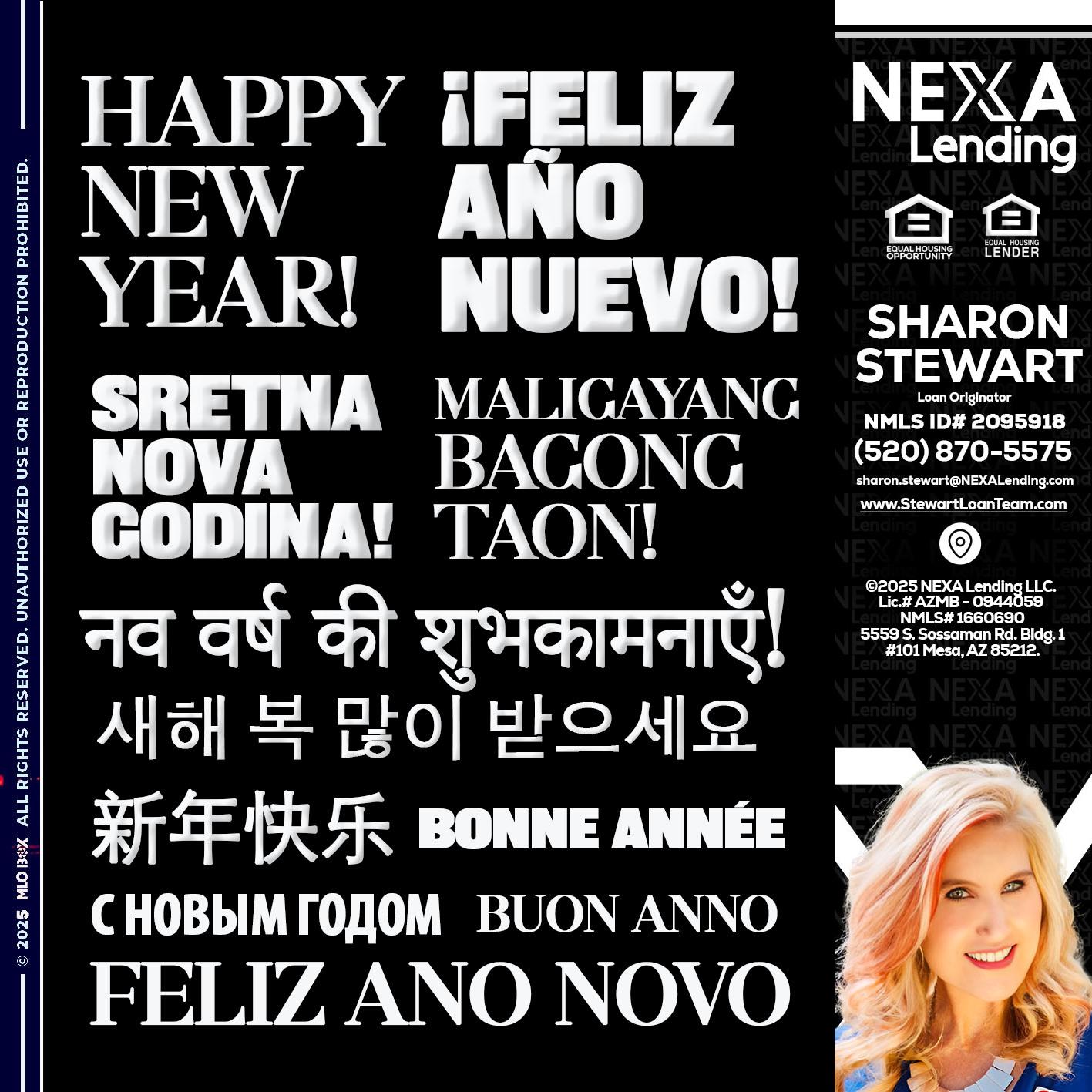 HAPPY NEW YEAR - Sharon Stewart -Mortgage Loan Originator