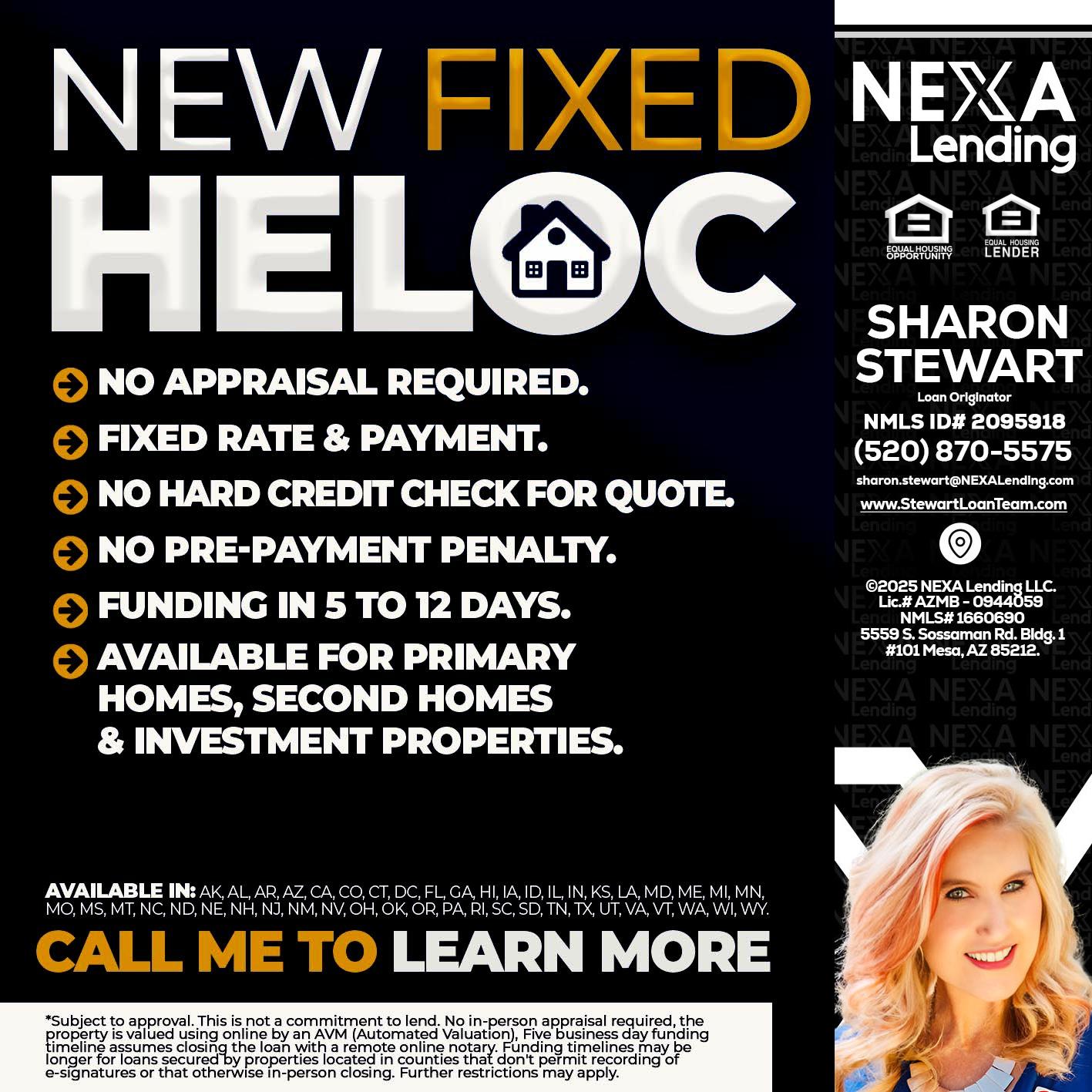 HELOC - Sharon Stewart -Mortgage Loan Originator