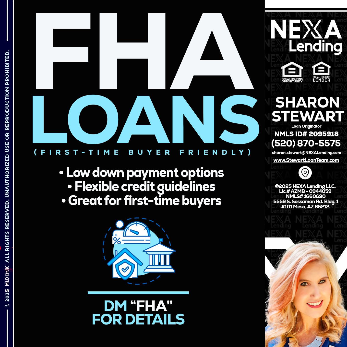 FHA LOANS - Sharon Stewart -Mortgage Loan Originator