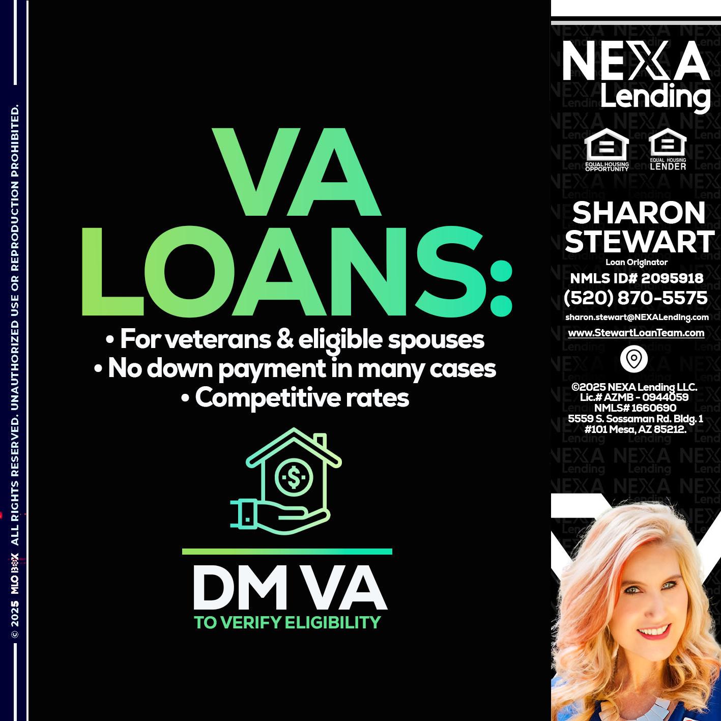 VA LOANS - Sharon Stewart -Mortgage Loan Originator
