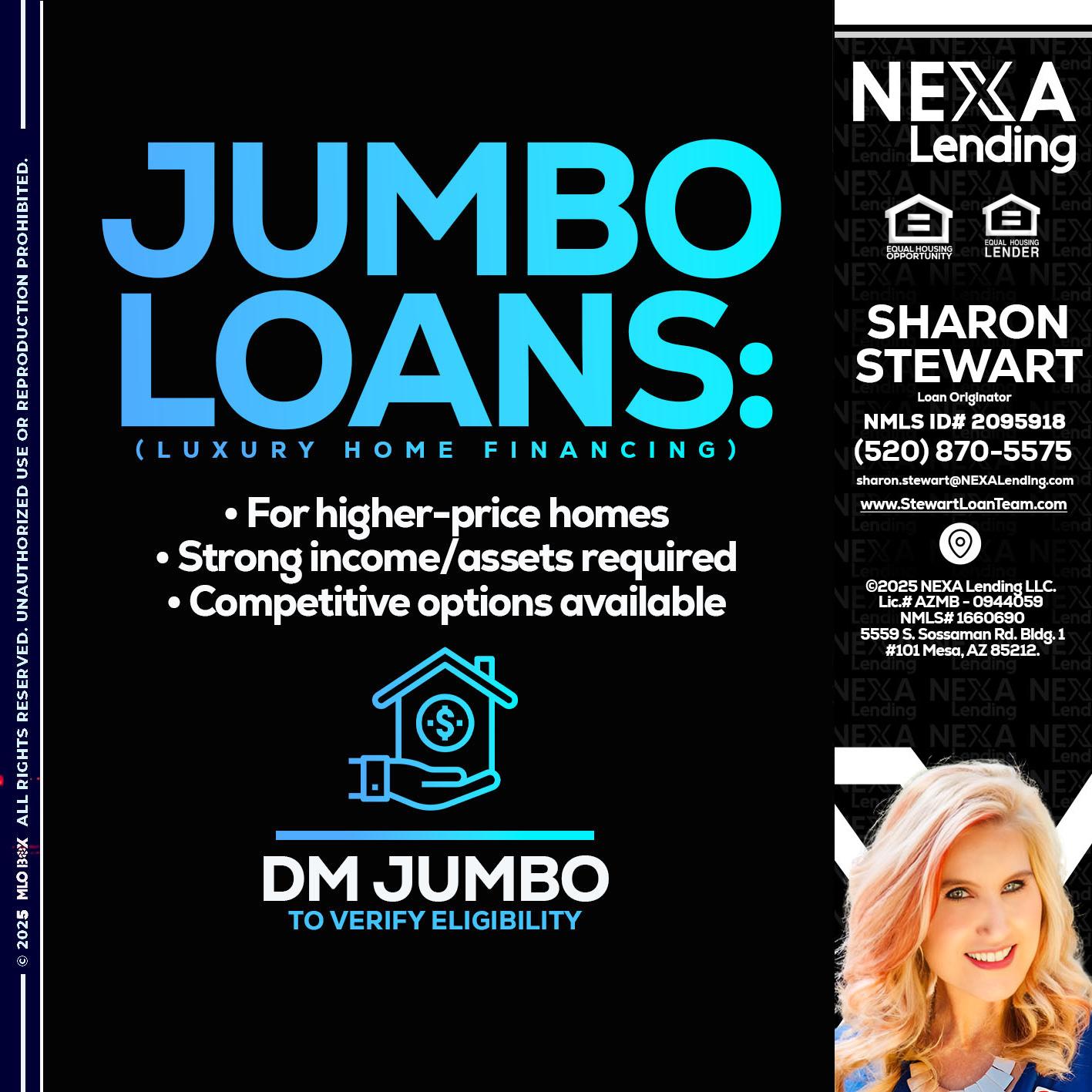 JUMBO LOANS - Sharon Stewart -Mortgage Loan Originator