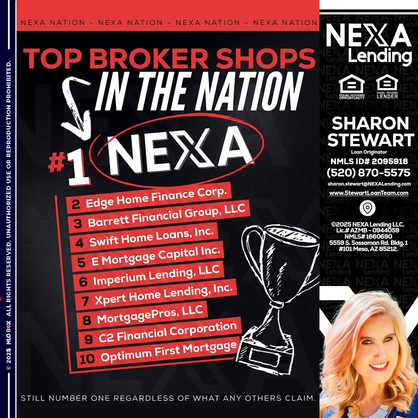top broker - Sharon Stewart -Mortgage Loan Originator