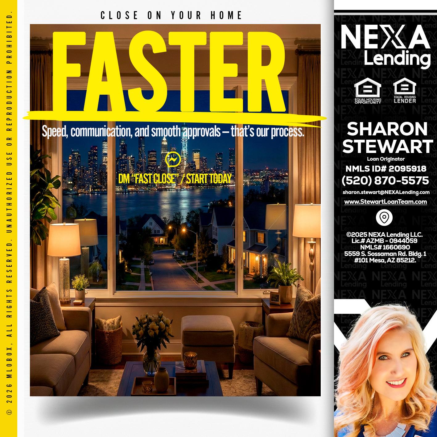 FASTER - Sharon Stewart -Mortgage Loan Originator