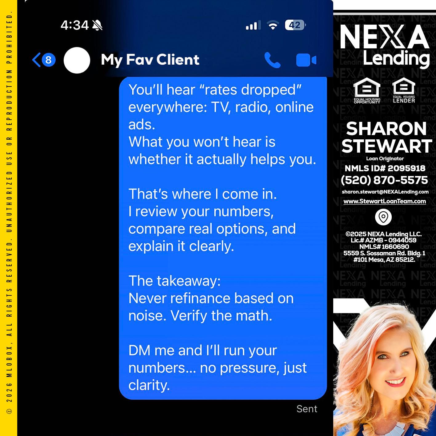 MY FAV CLIENT - Sharon Stewart -Mortgage Loan Originator