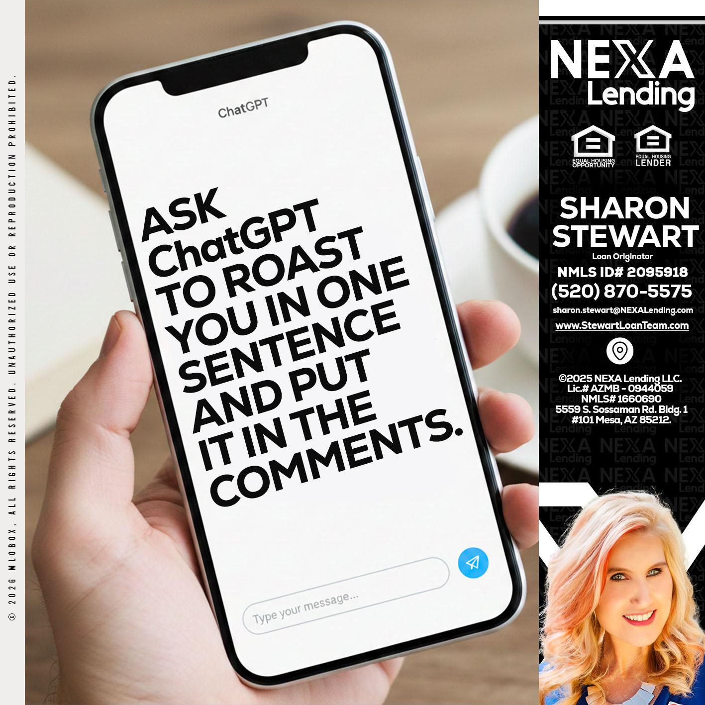 ask chatgpt - Sharon Stewart -Mortgage Loan Originator