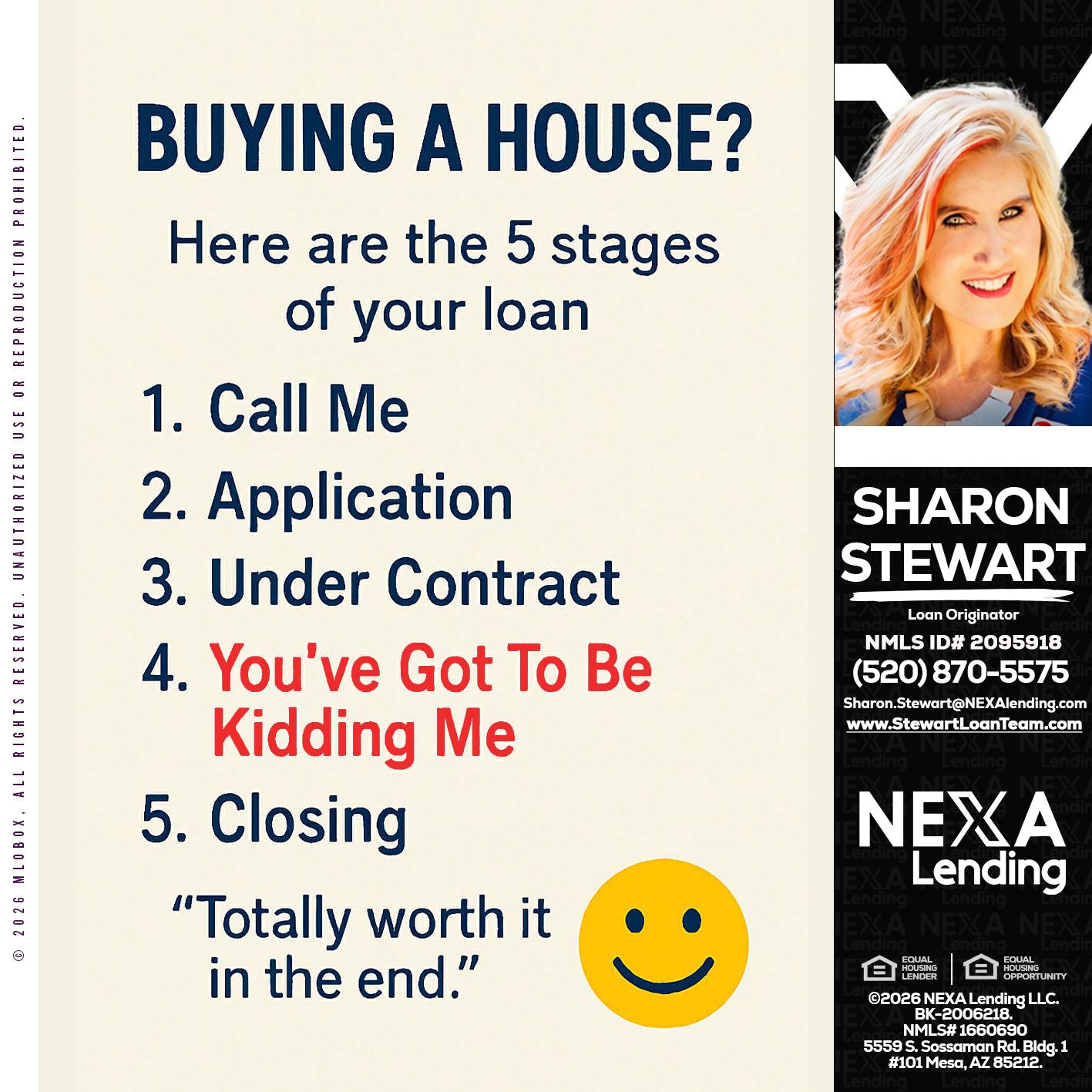 BUYING A HOUSE - Sharon Stewart -Mortgage Loan Originator
