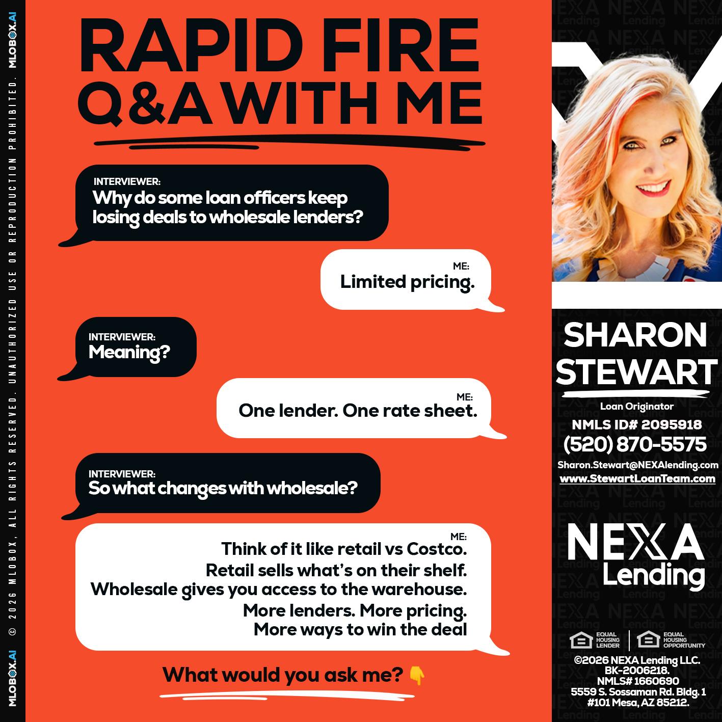 Q&A - Sharon Stewart -Mortgage Loan Originator