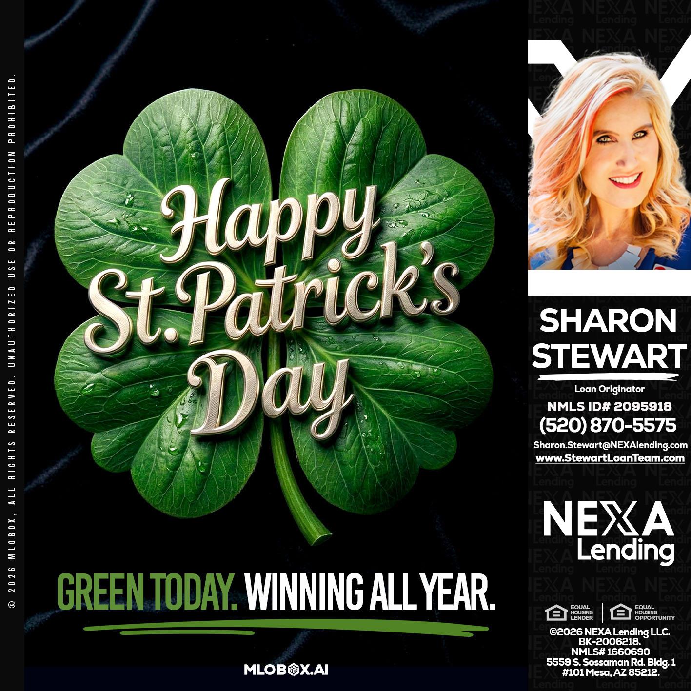 happy st. Patricks day - Sharon Stewart -Mortgage Loan Originator