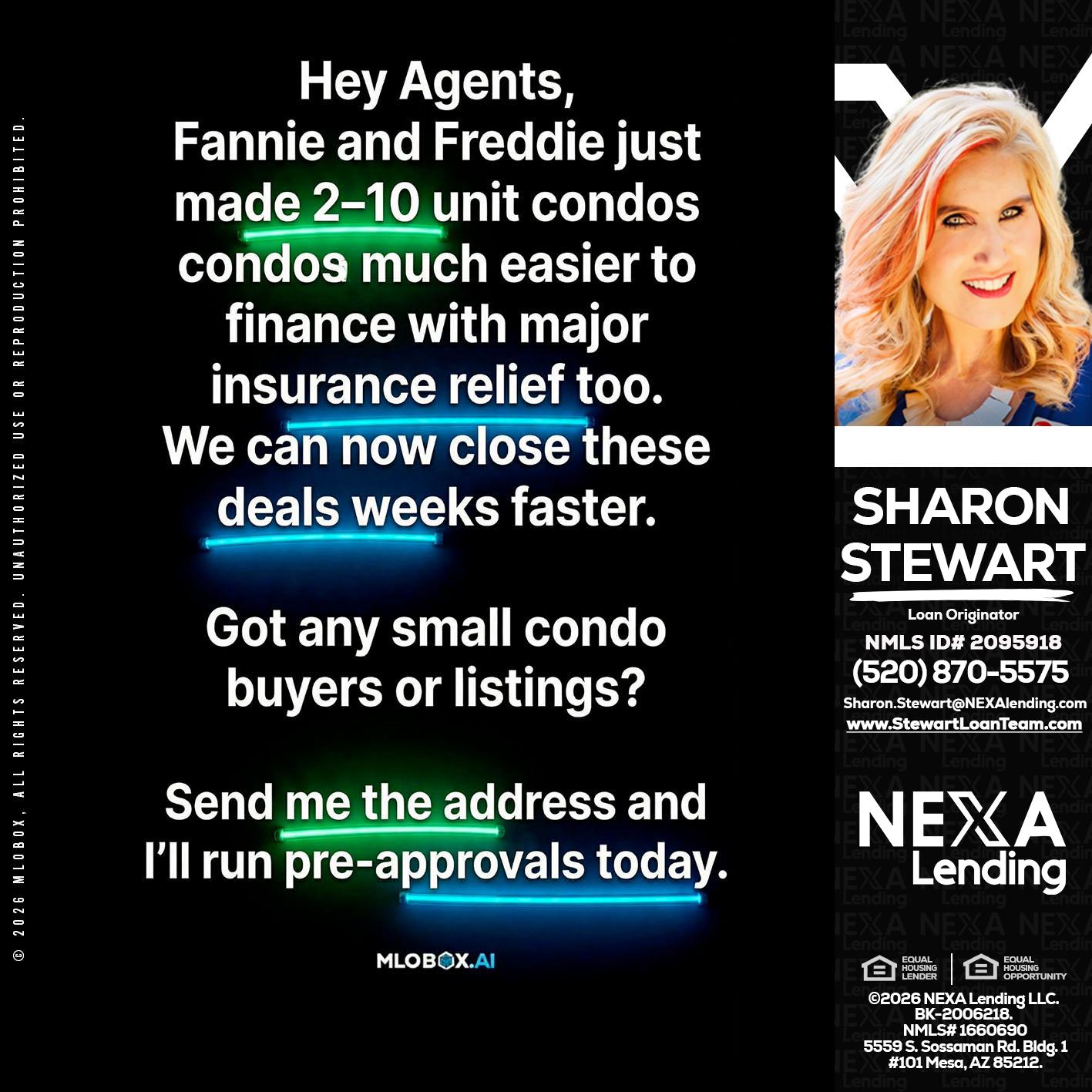 HEY AGENTS - Sharon Stewart -Mortgage Loan Originator