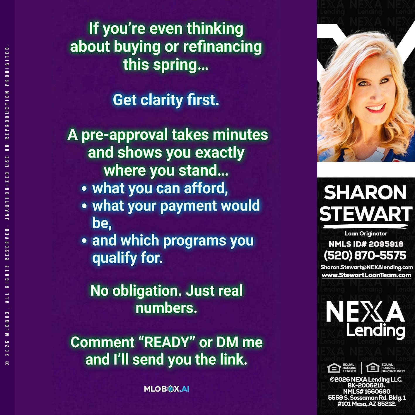 IF YOU THINKING - Sharon Stewart -Mortgage Loan Originator
