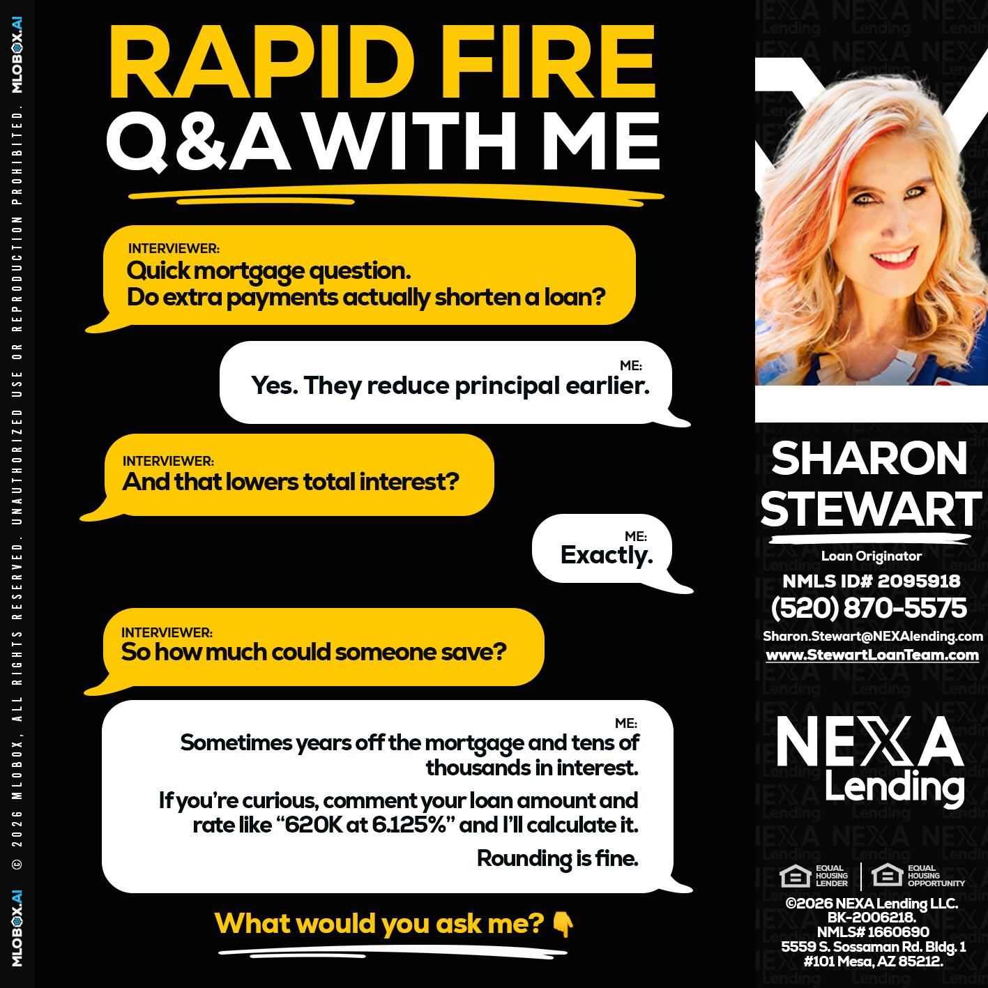 RAPID FIRE QA - Sharon Stewart -Mortgage Loan Originator