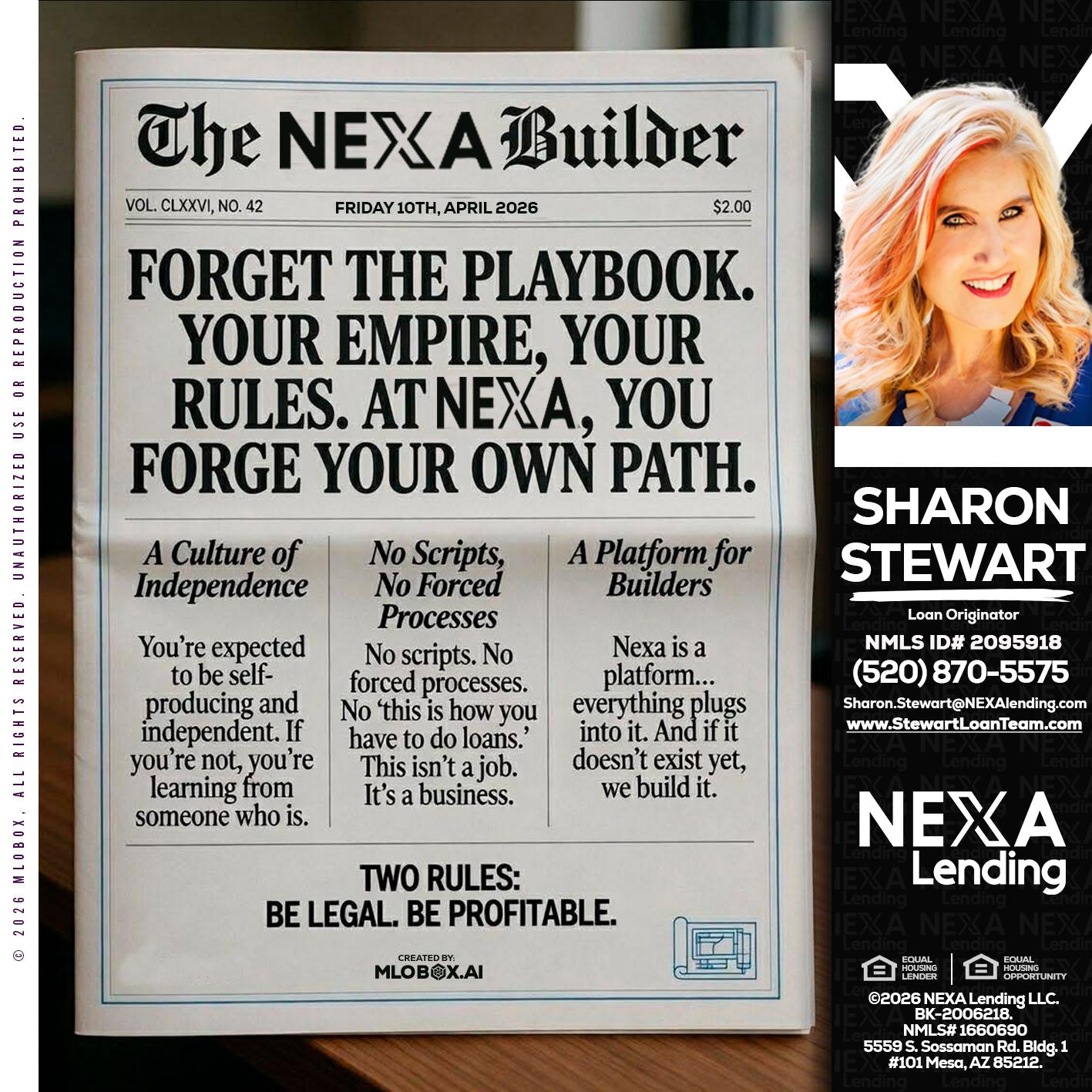 THE NEXA BUILDER - Sharon Stewart -Mortgage Loan Originator