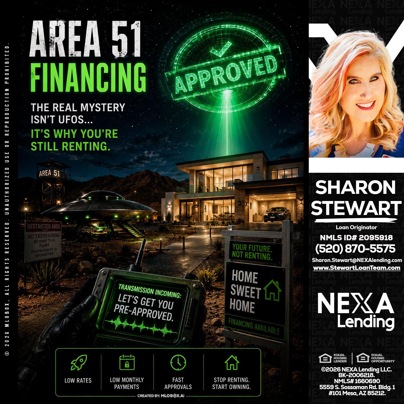 AREA 51 - Sharon Stewart -Mortgage Loan Originator