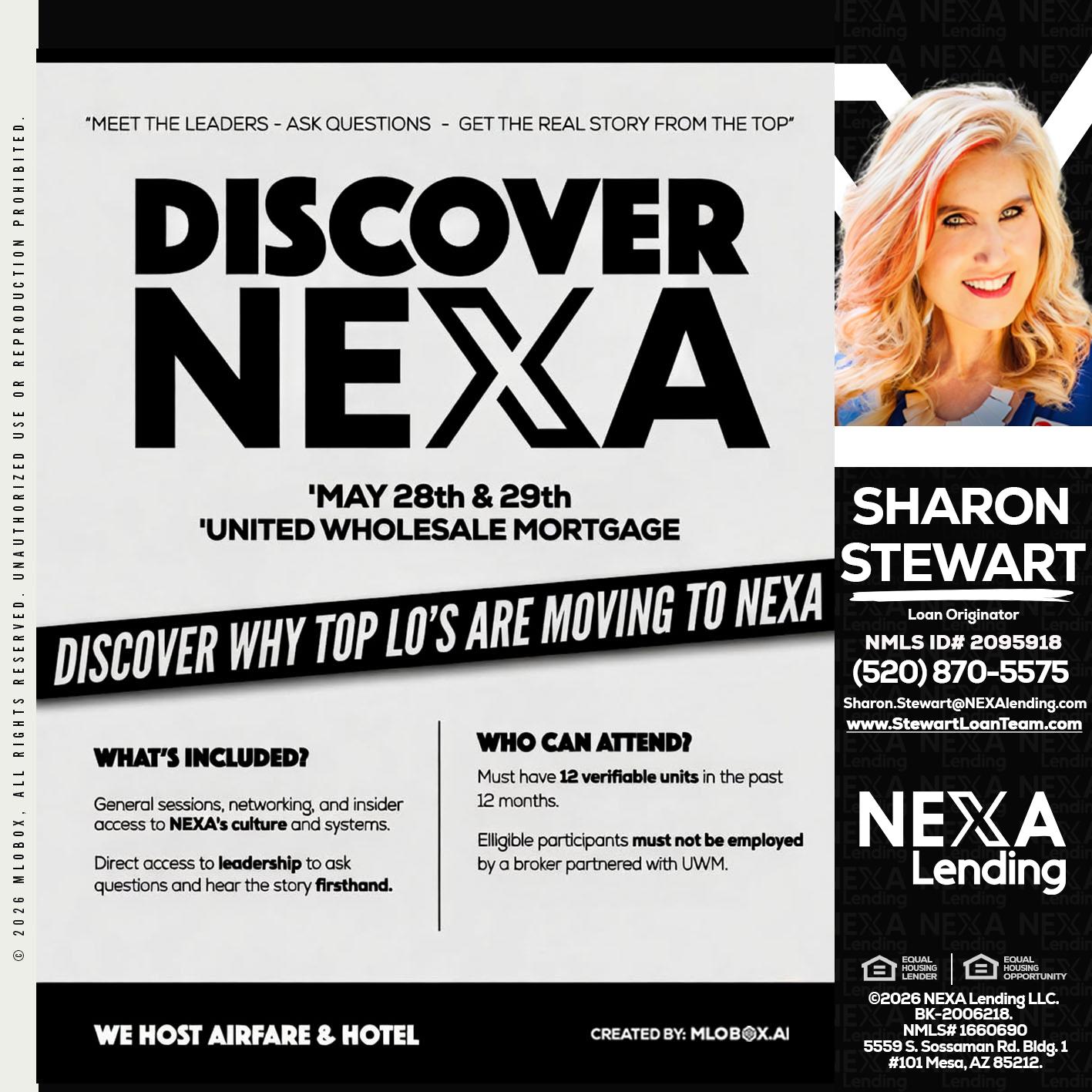 DISCOVER NEXA - Sharon Stewart -Mortgage Loan Originator