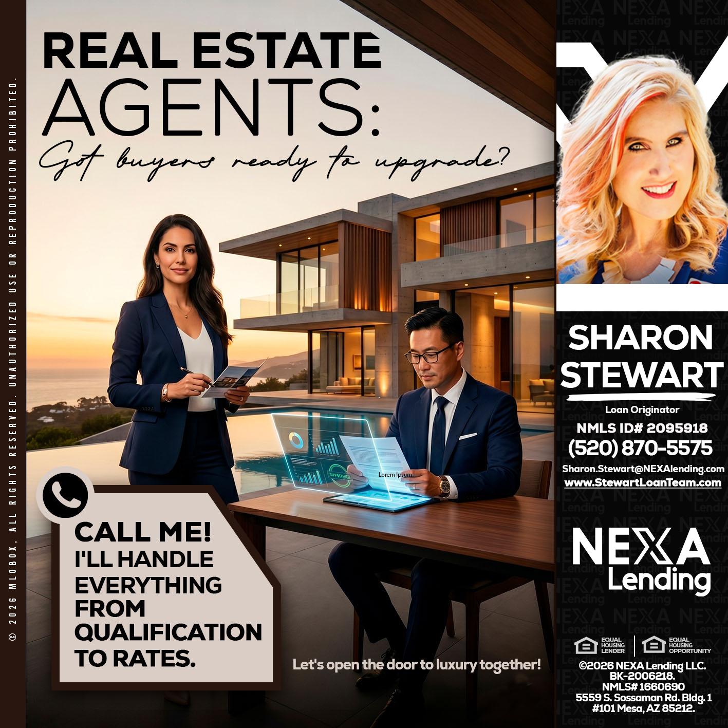 REAL ESTATE AGENTS - Sharon Stewart -Mortgage Loan Originator