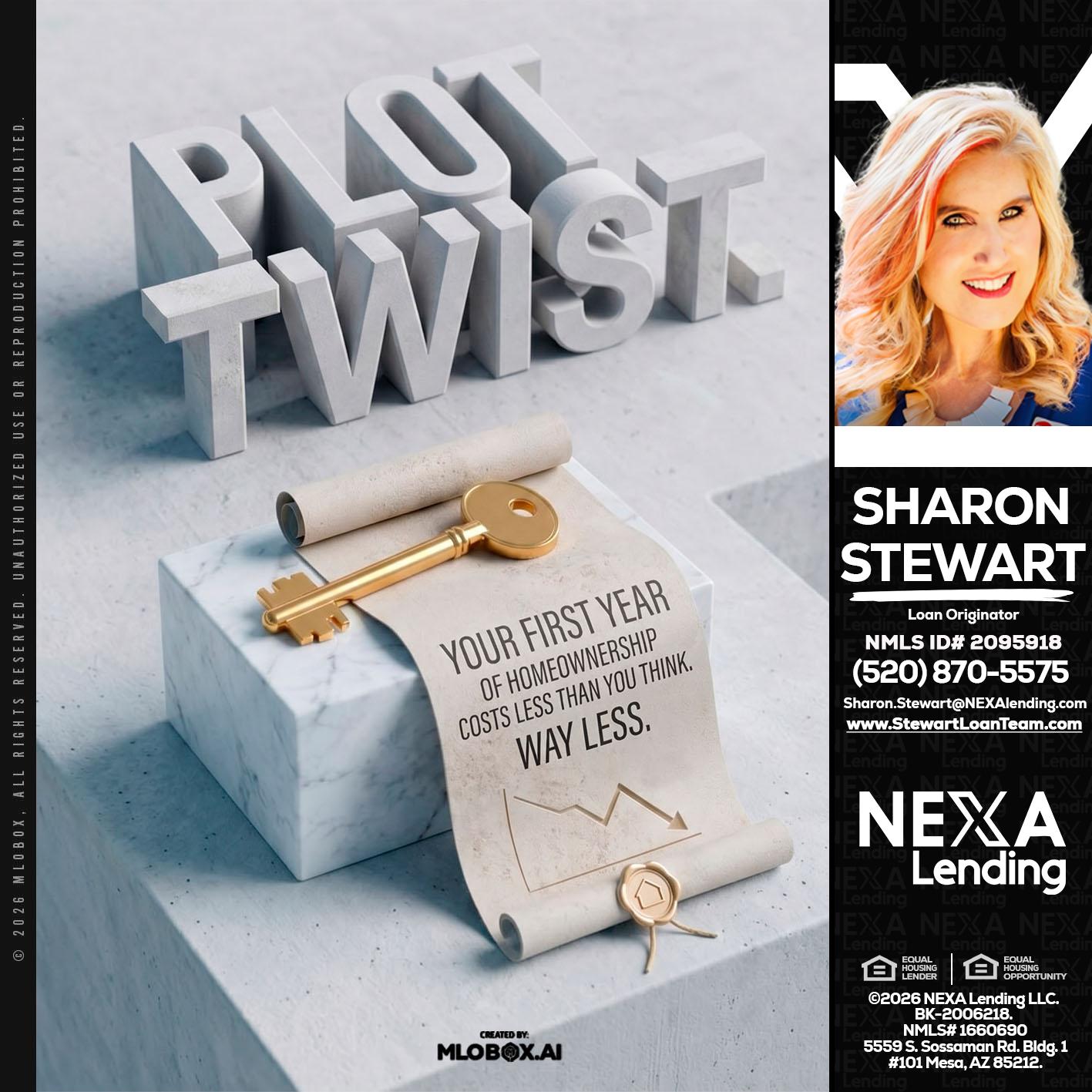 PLOT TWIST - Sharon Stewart -Mortgage Loan Originator
