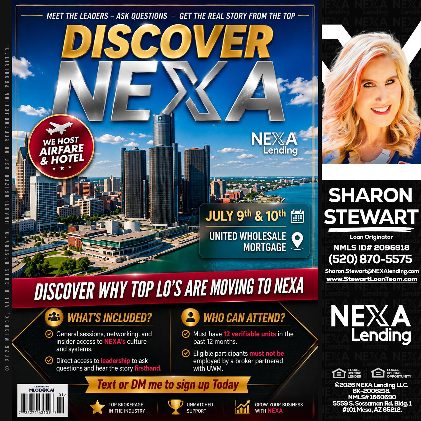 DISCOVER NEXA - Sharon Stewart -Mortgage Loan Originator