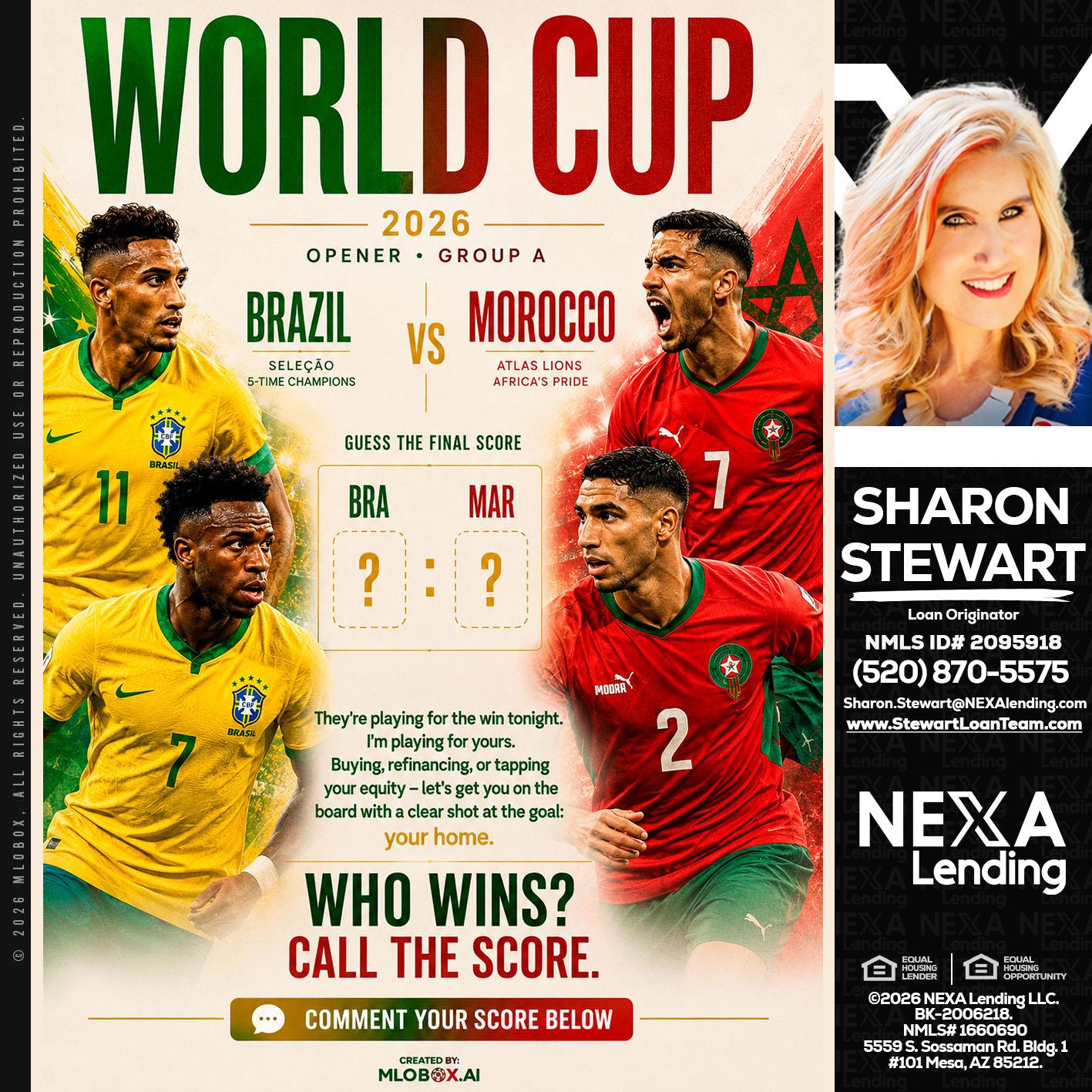 WORLD CUP - Sharon Stewart -Mortgage Loan Originator
