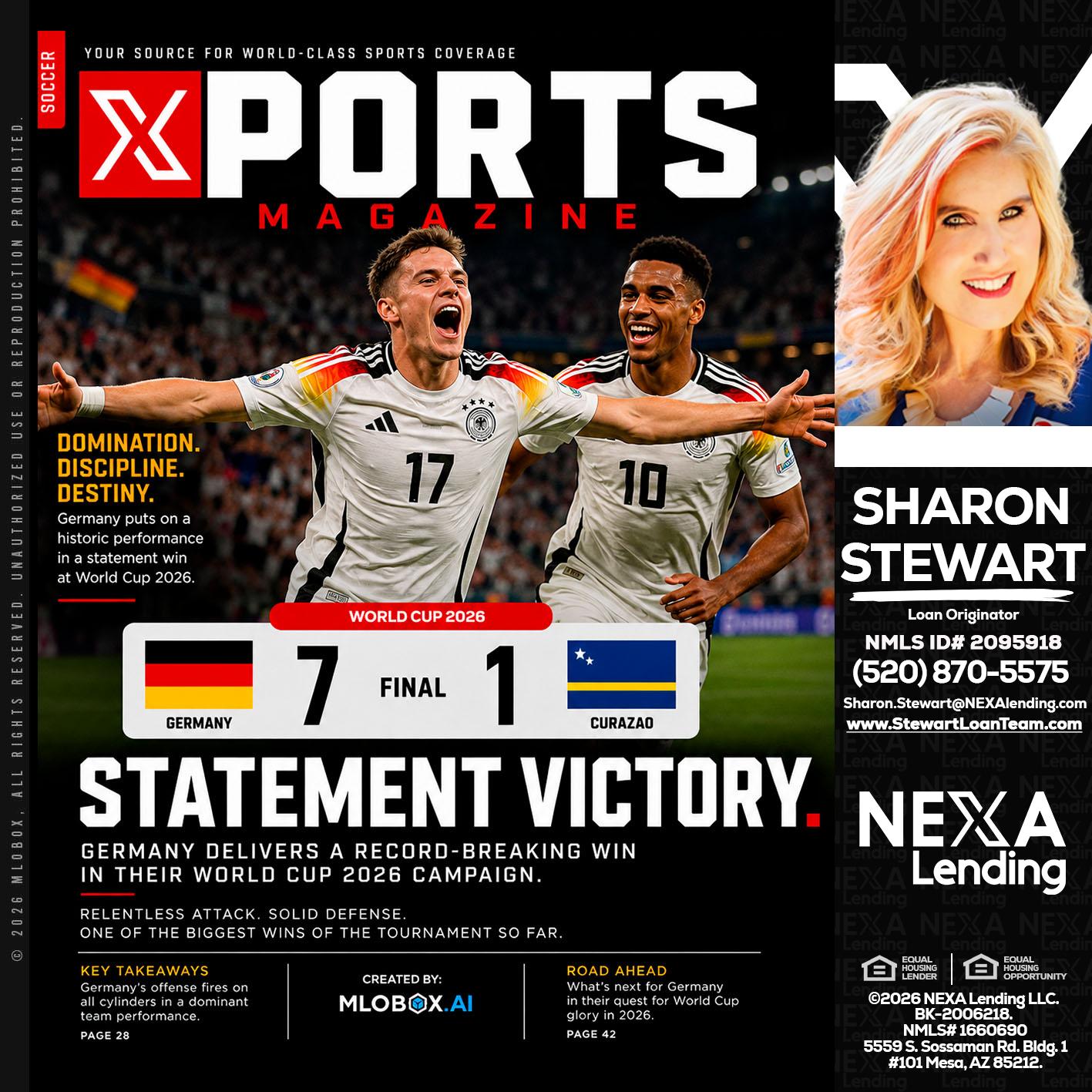 GERMANY VS CURASSAO (7-1) - Sharon Stewart -Mortgage Loan Originator
