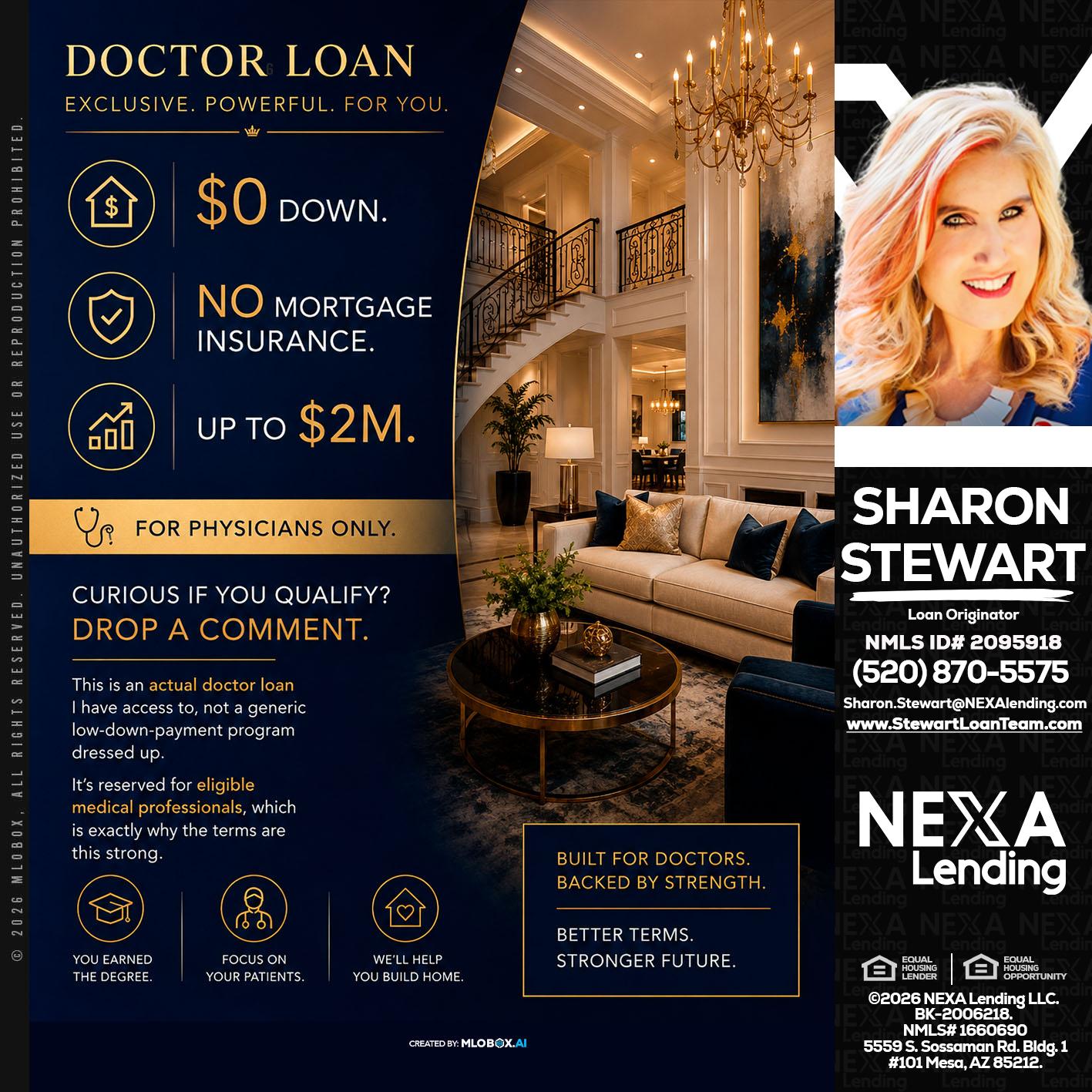 DOCTOR LOANS - Sharon Stewart -Mortgage Loan Originator