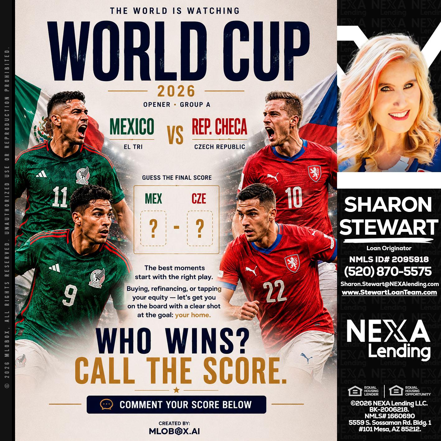WORLD CUP 2026 - Sharon Stewart -Mortgage Loan Originator