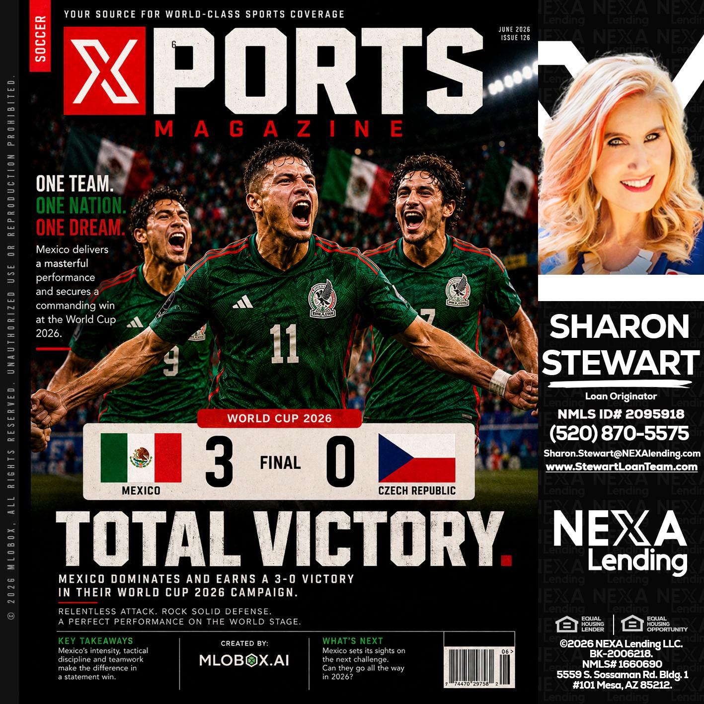 World Cup 2026 MEX 1-0 CZECH - Sharon Stewart -Mortgage Loan Originator