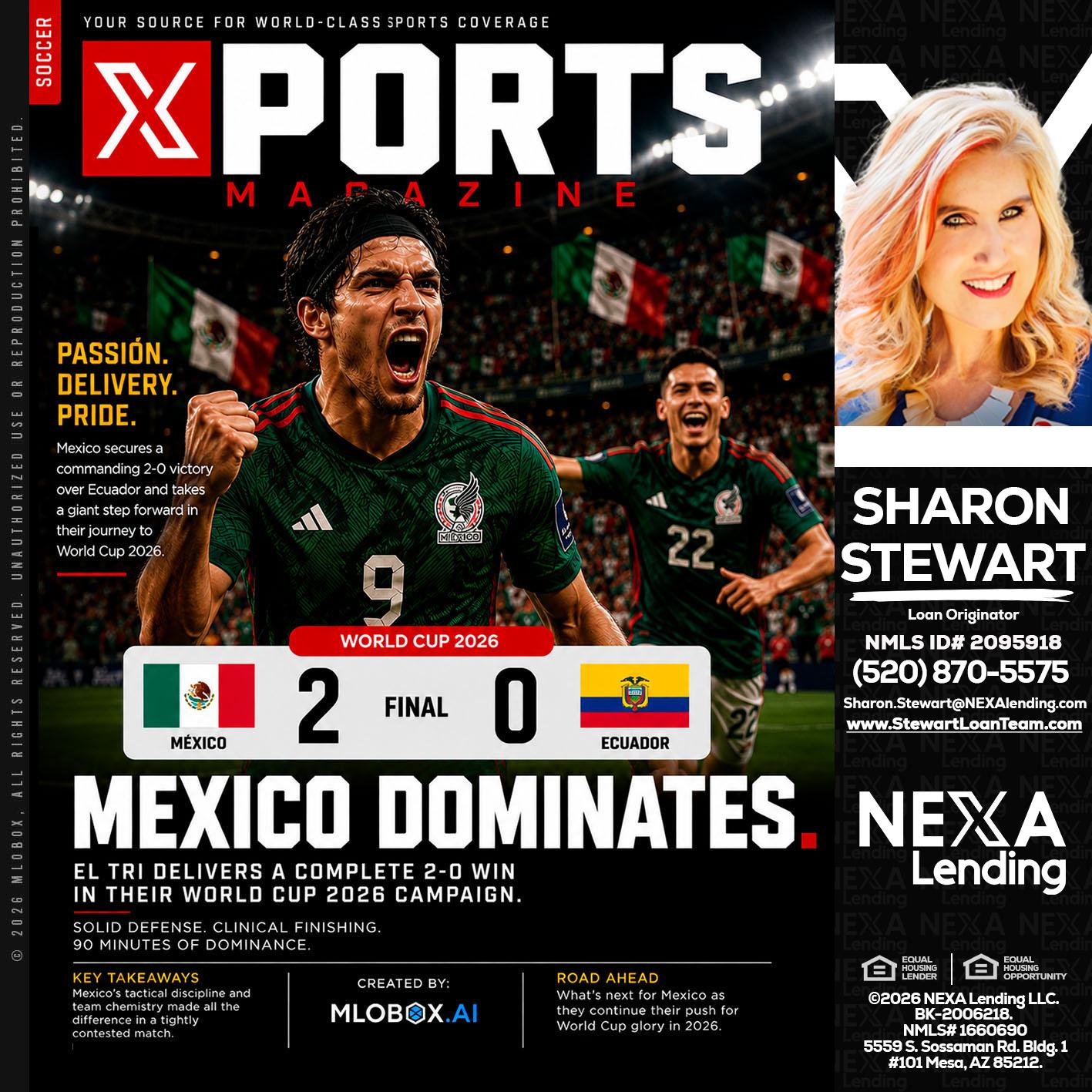 XPORTS MEX 2-0 ECUADOR - Sharon Stewart -Mortgage Loan Originator
