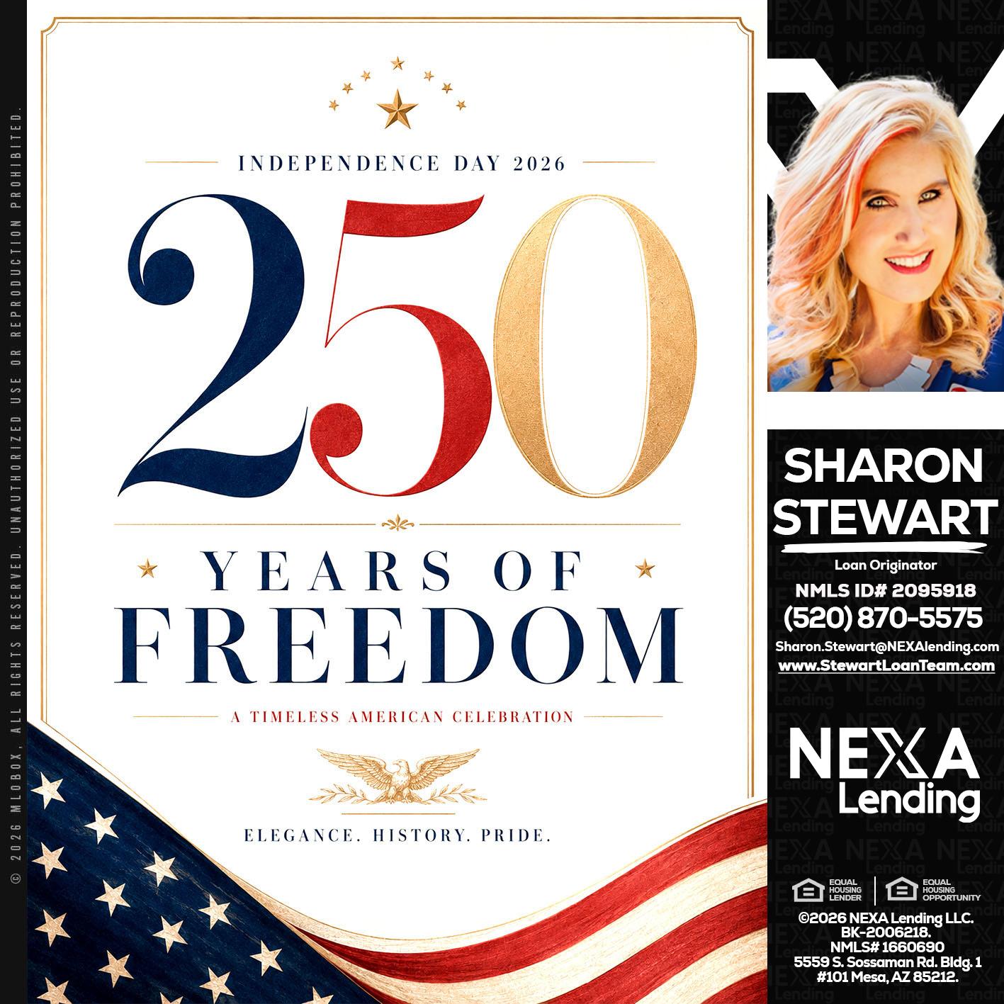 250 YEARS - Sharon Stewart -Mortgage Loan Originator