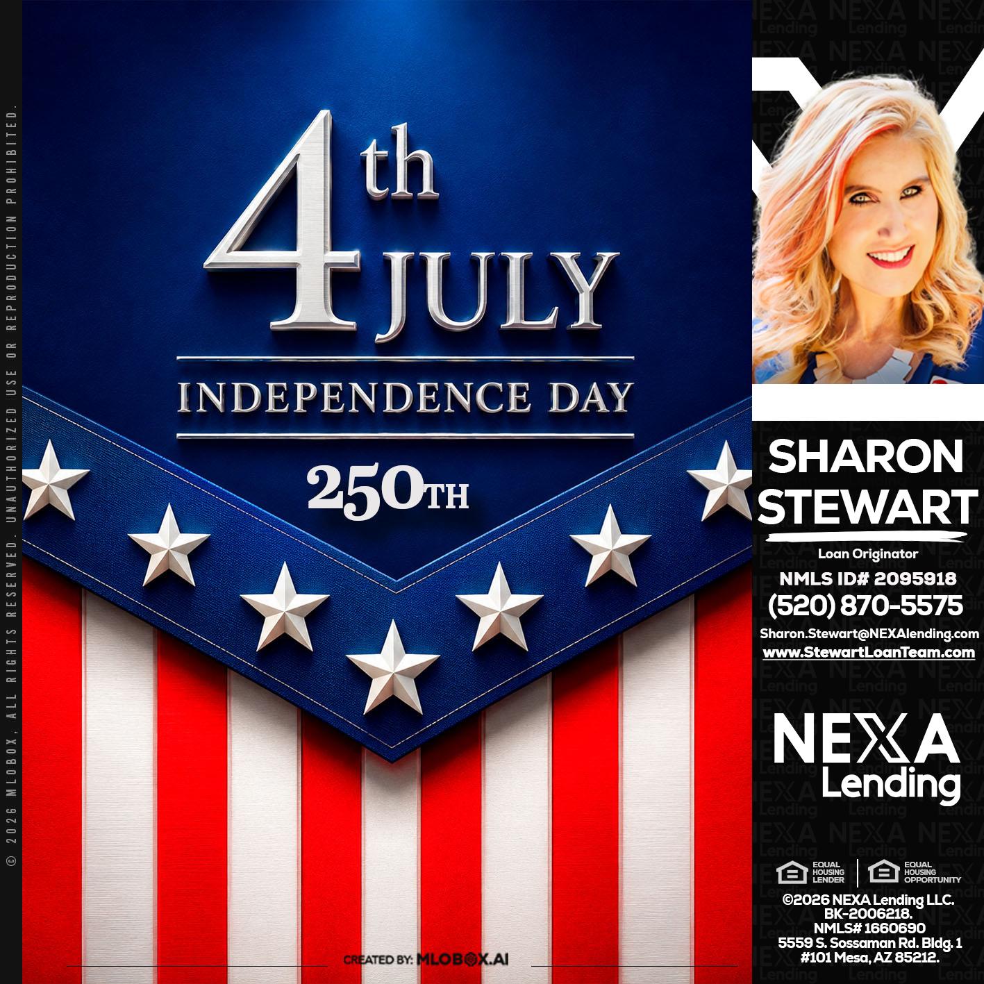 4th of july - Sharon Stewart -Mortgage Loan Originator