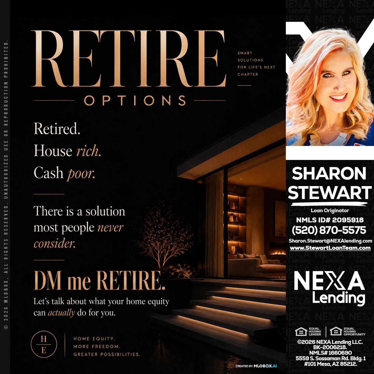 RETIRE LOANS - Sharon Stewart -Mortgage Loan Originator