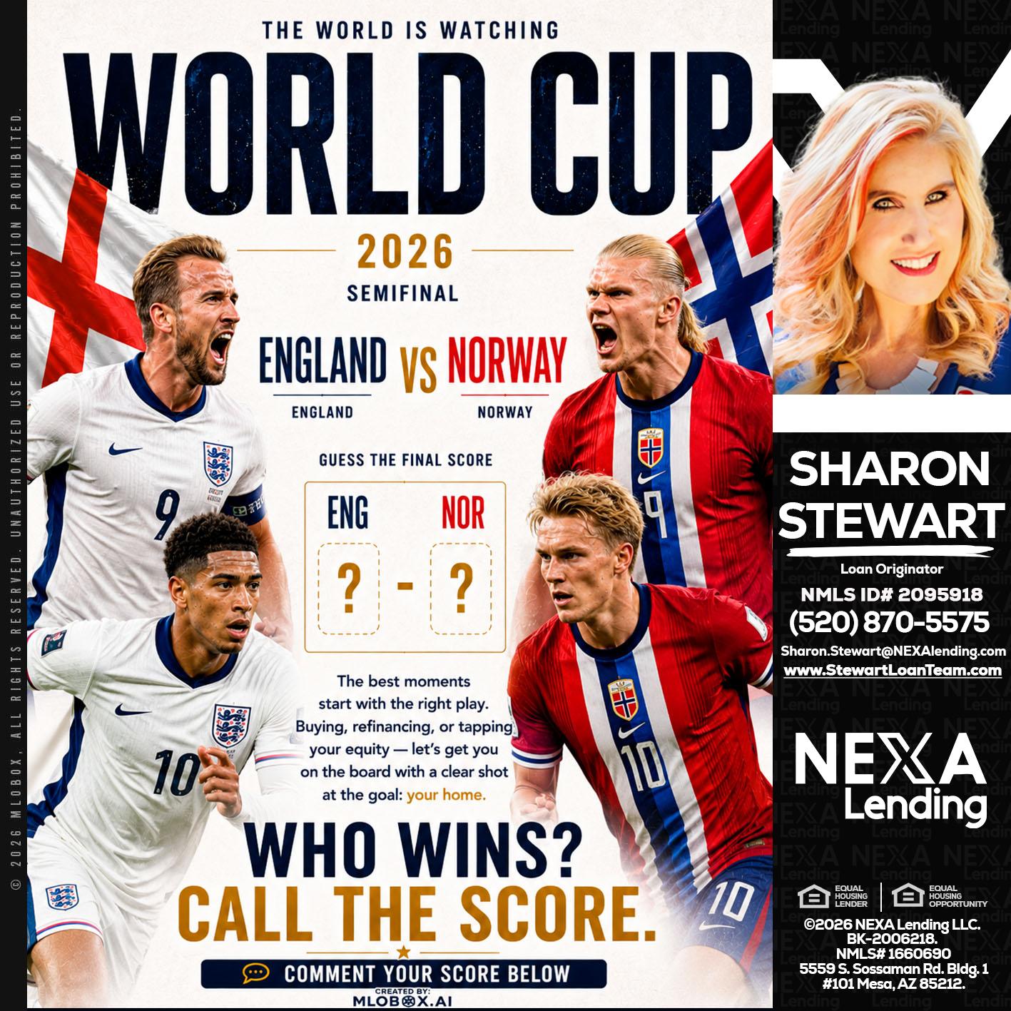 WORLD CUP 2026 - Sharon Stewart -Mortgage Loan Originator