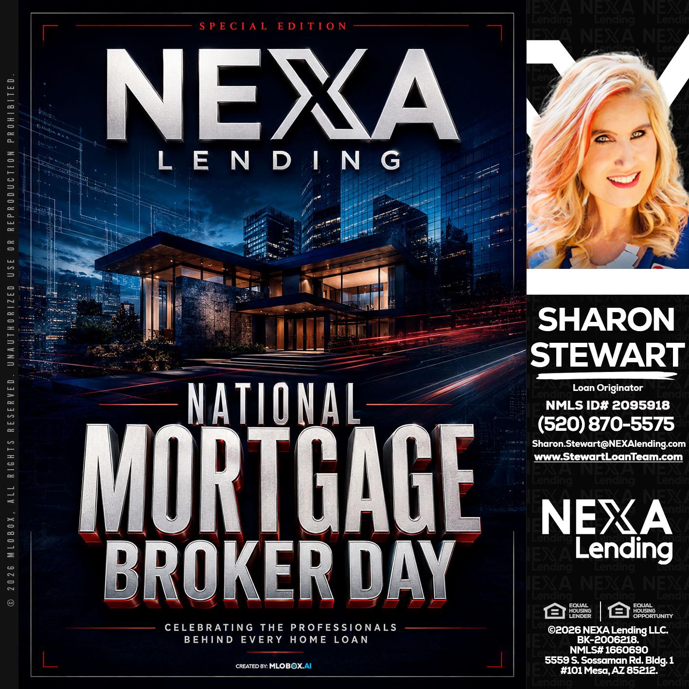 NATIONAL MORTGAGE BROKER DAY - Sharon Stewart -Mortgage Loan Originator