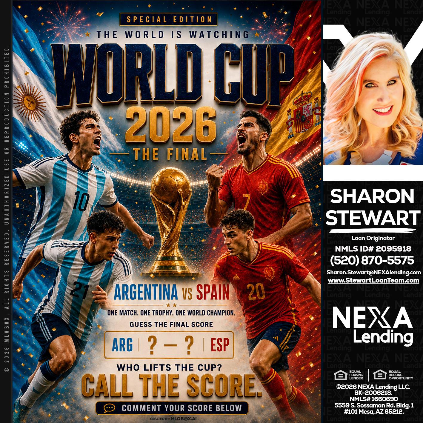 World Cup 2026 finals - Sharon Stewart -Mortgage Loan Originator