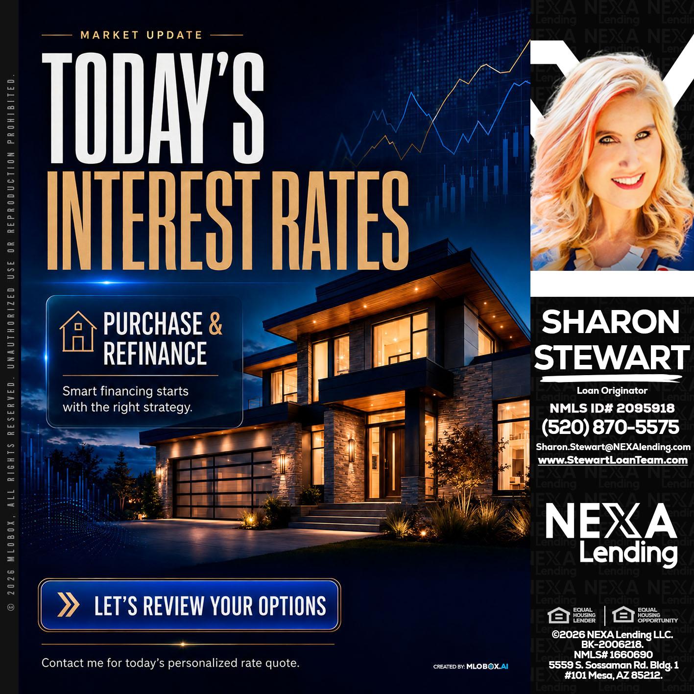 TODAYS RATES - Sharon Stewart -Mortgage Loan Originator